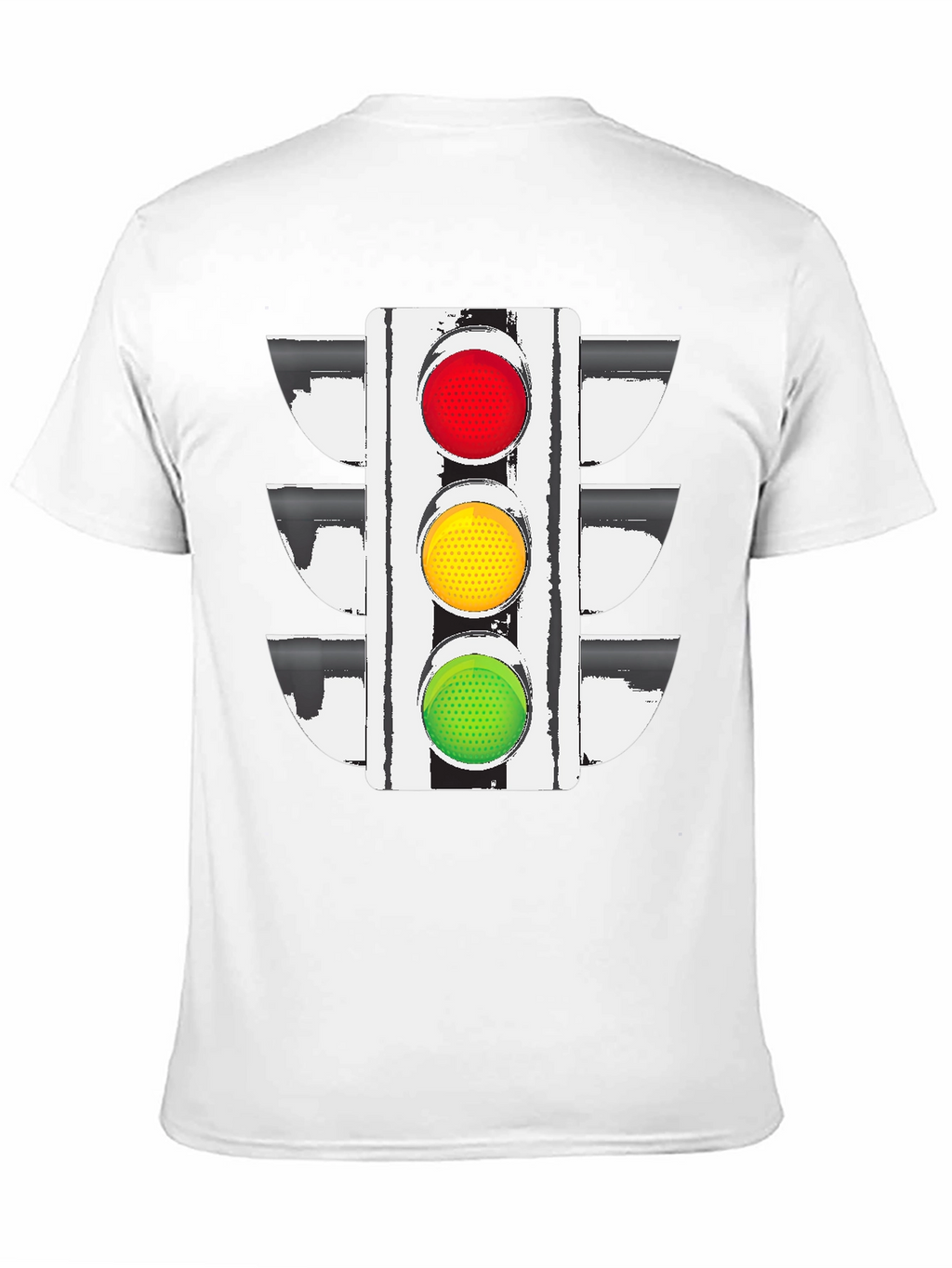 Traffic Light Graphic Tee - Black Cotton Blend