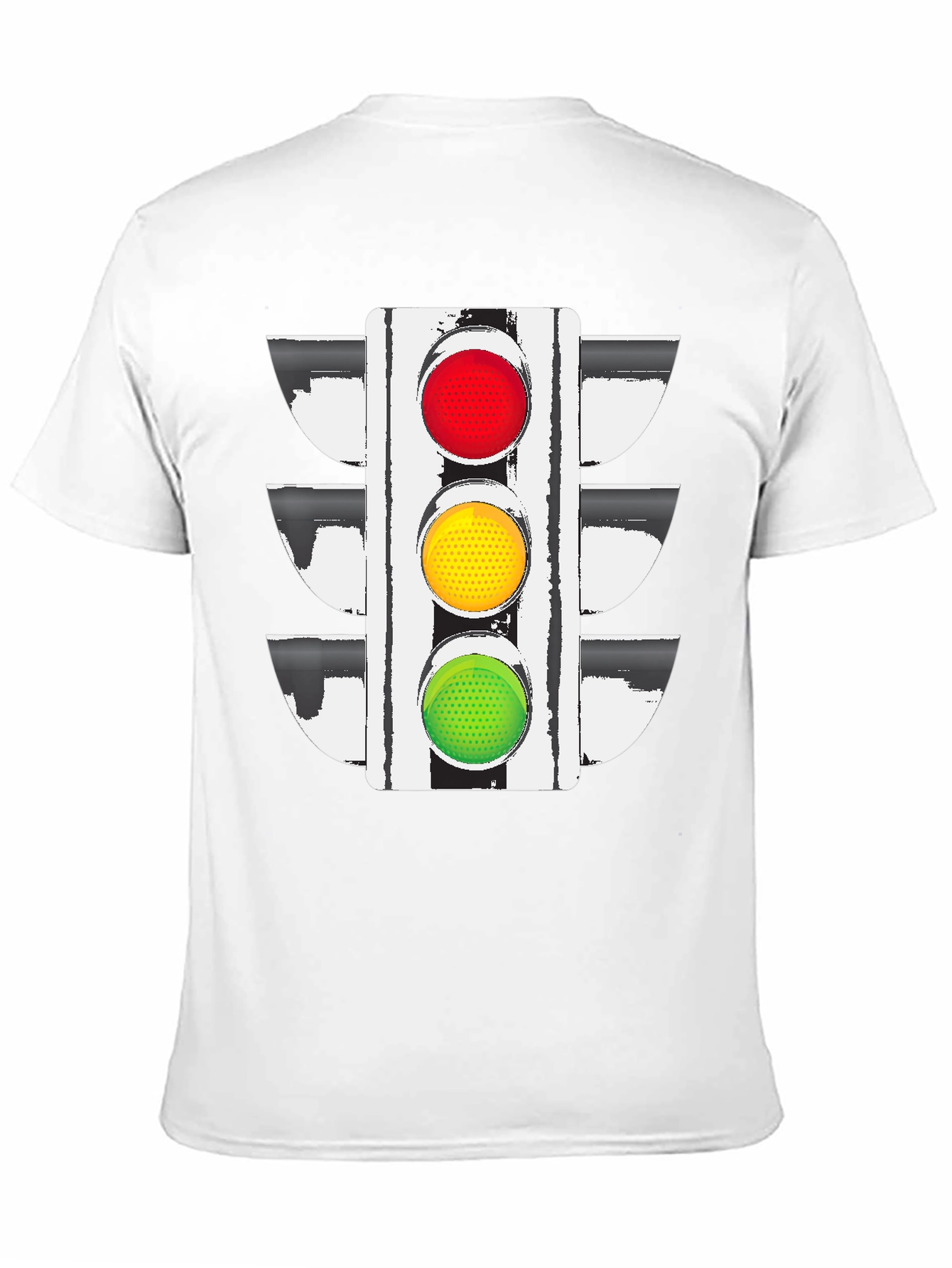 Traffic Light Graphic Tee - Black Cotton Blend