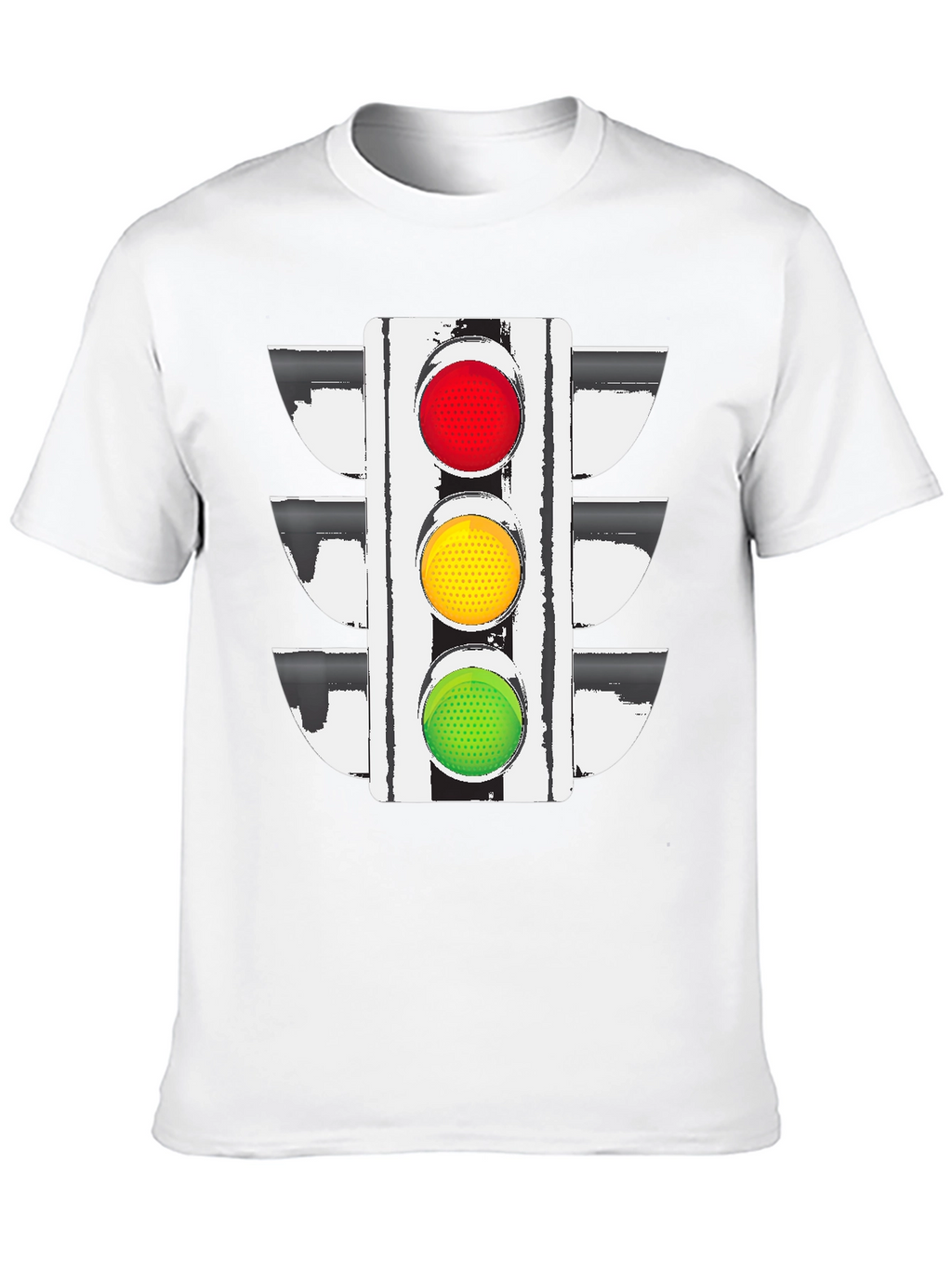 Traffic Light Graphic Tee - Black Cotton Blend