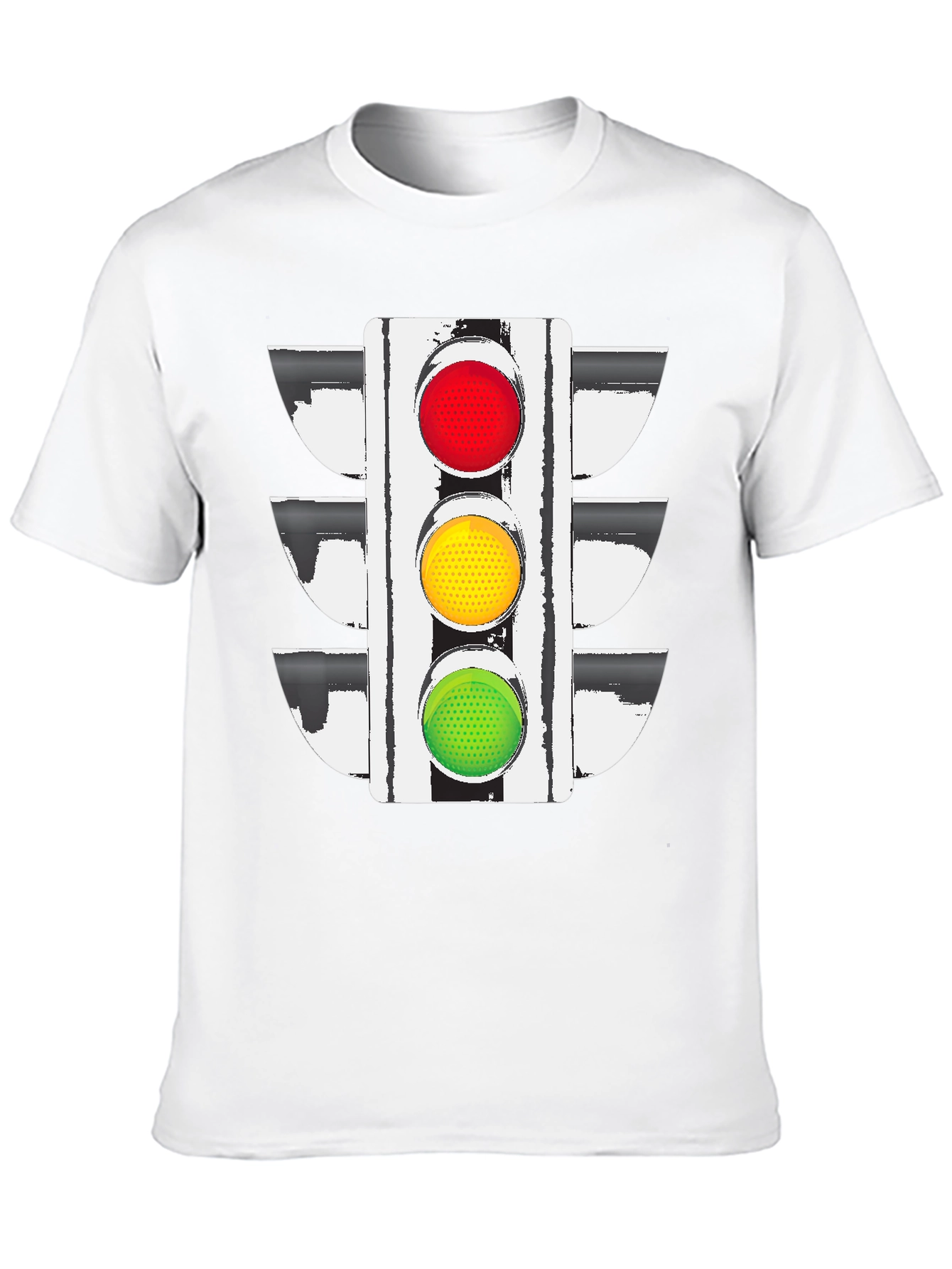 Traffic Light Graphic Tee - Black Cotton Blend