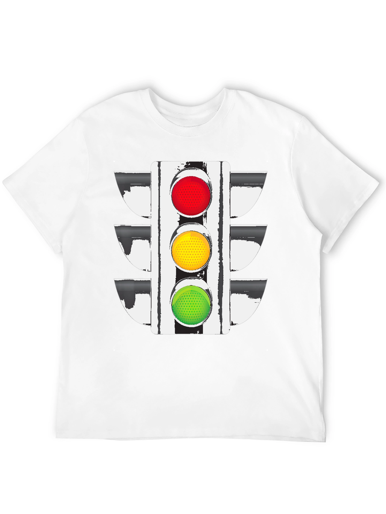 Traffic Light Graphic Tee - Black Cotton Blend