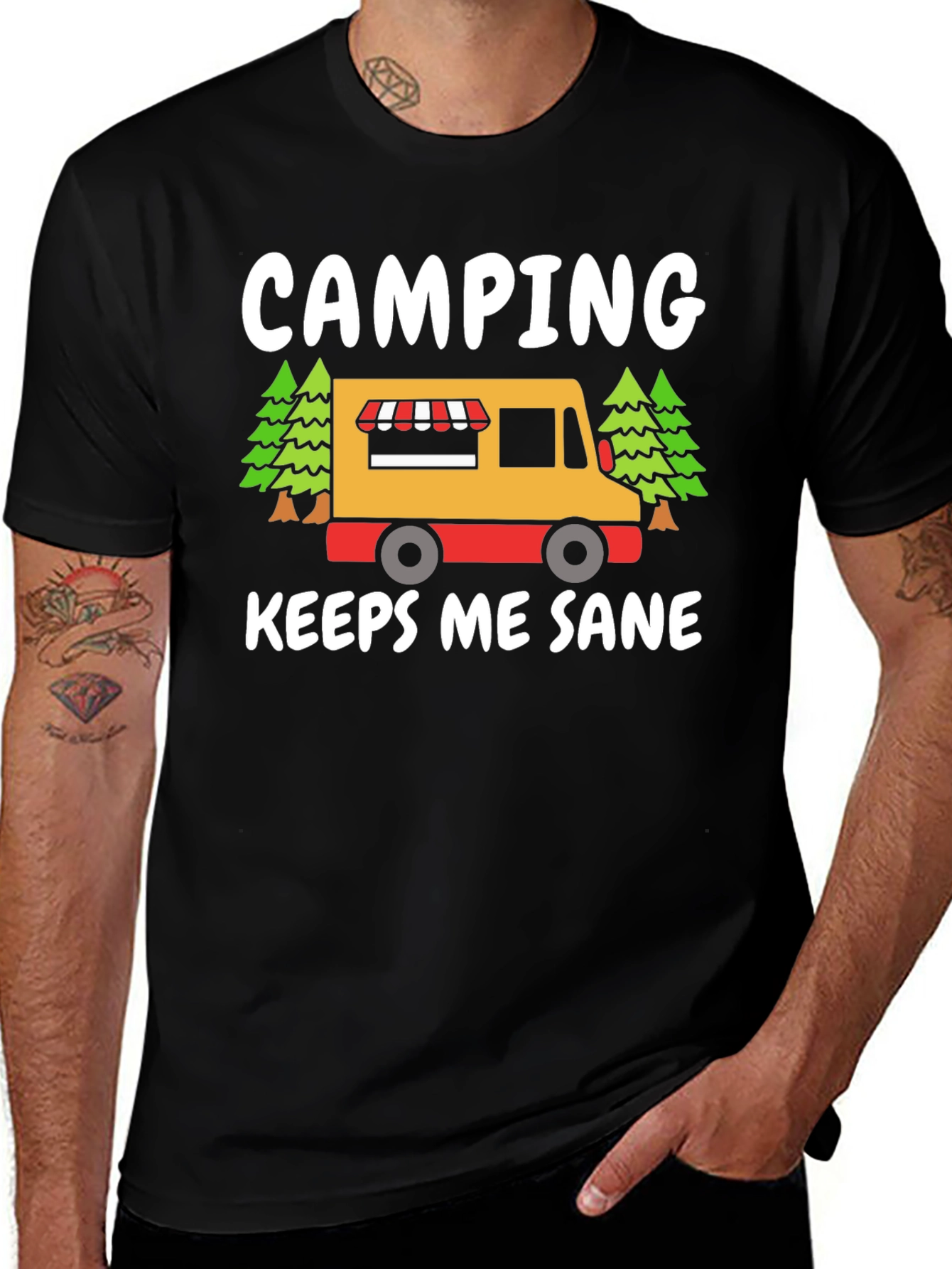 Camping Keeps Me Sane Graphic Tee