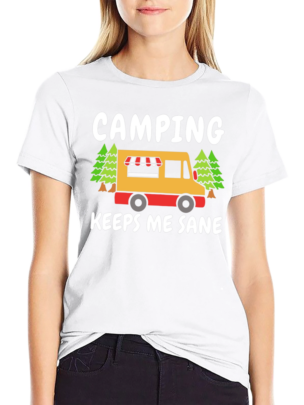Camping Keeps Me Sane Graphic Tee