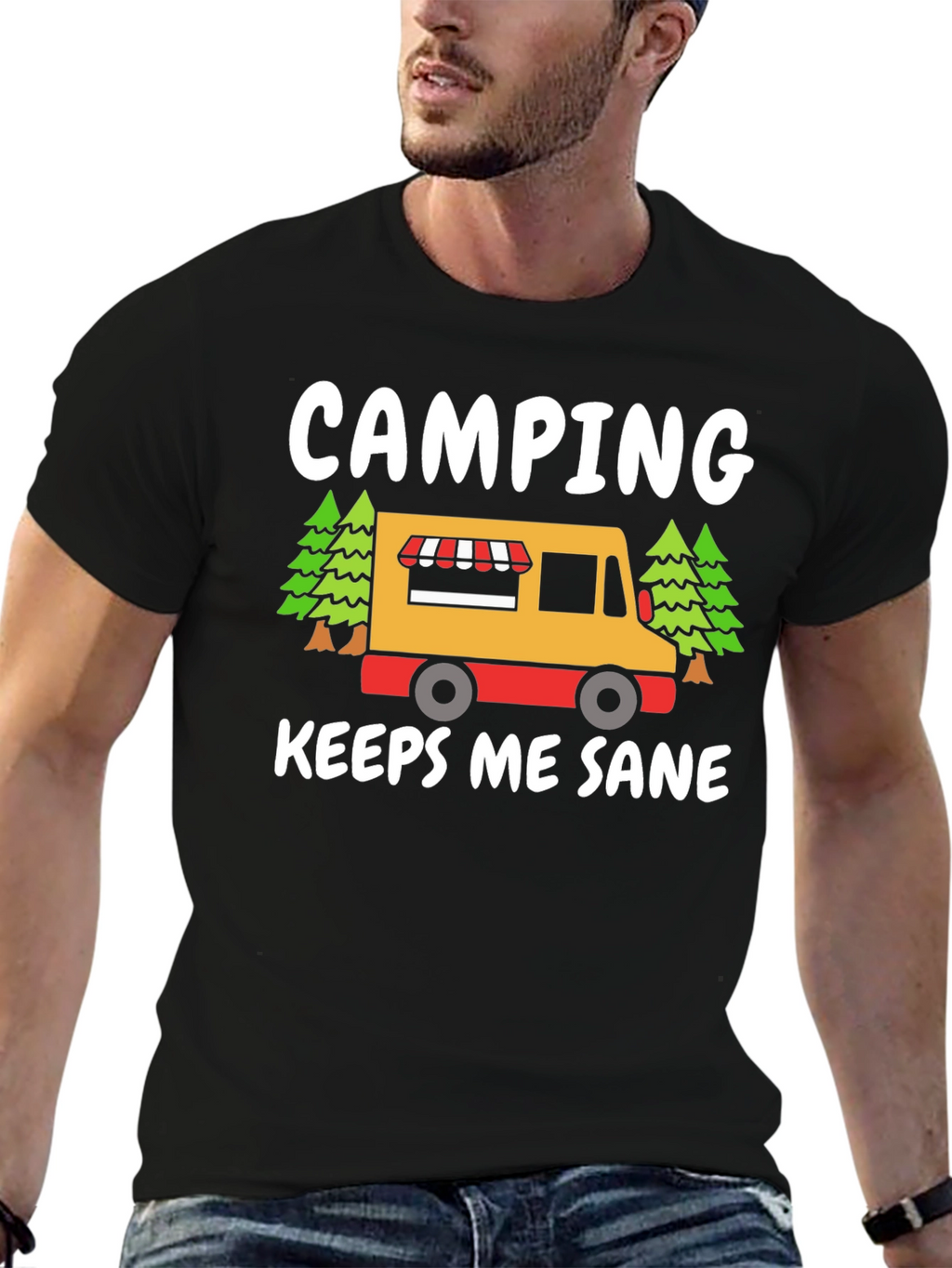 Camping Keeps Me Sane Graphic Tee