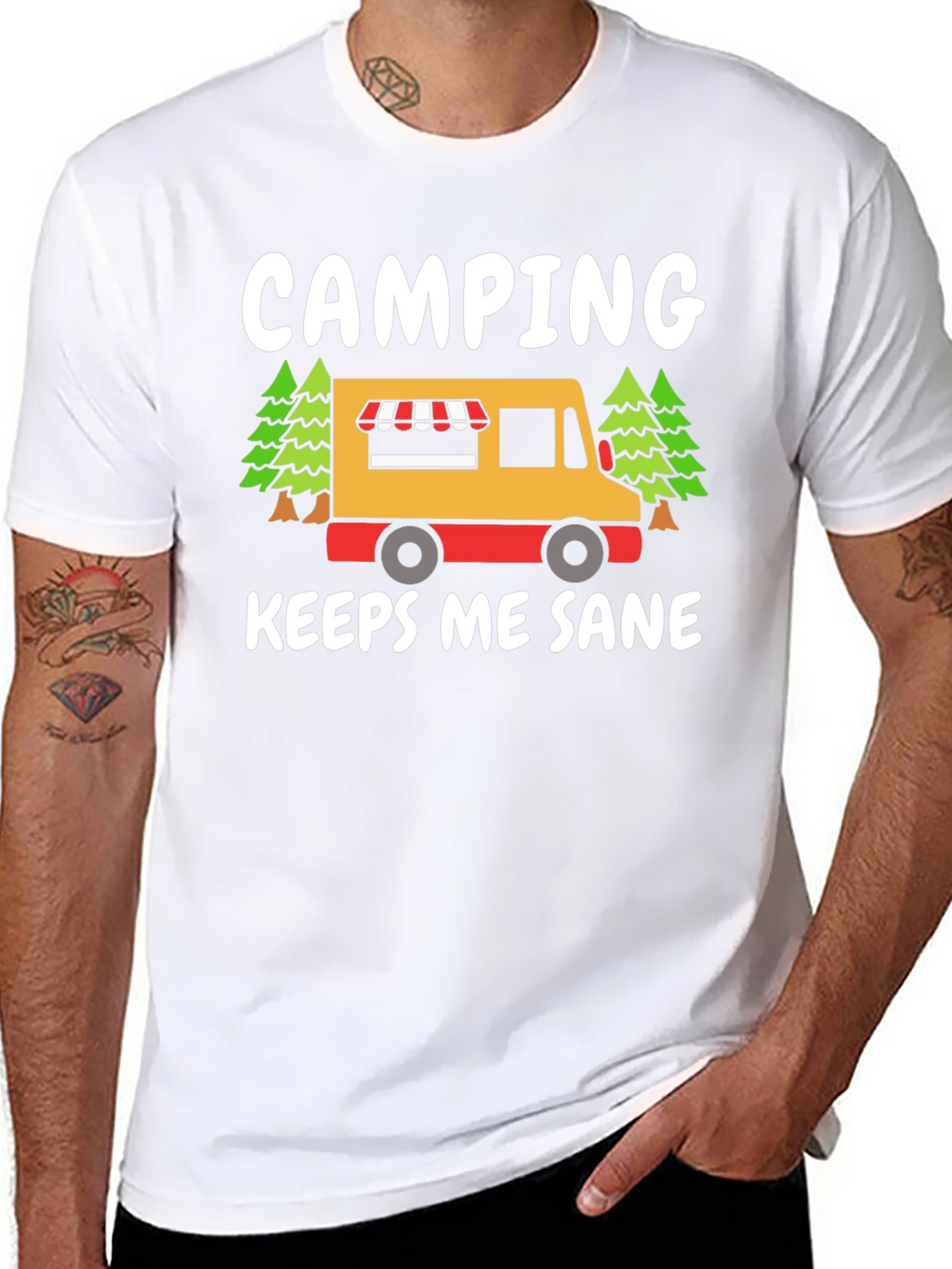 Camping Keeps Me Sane Graphic Tee