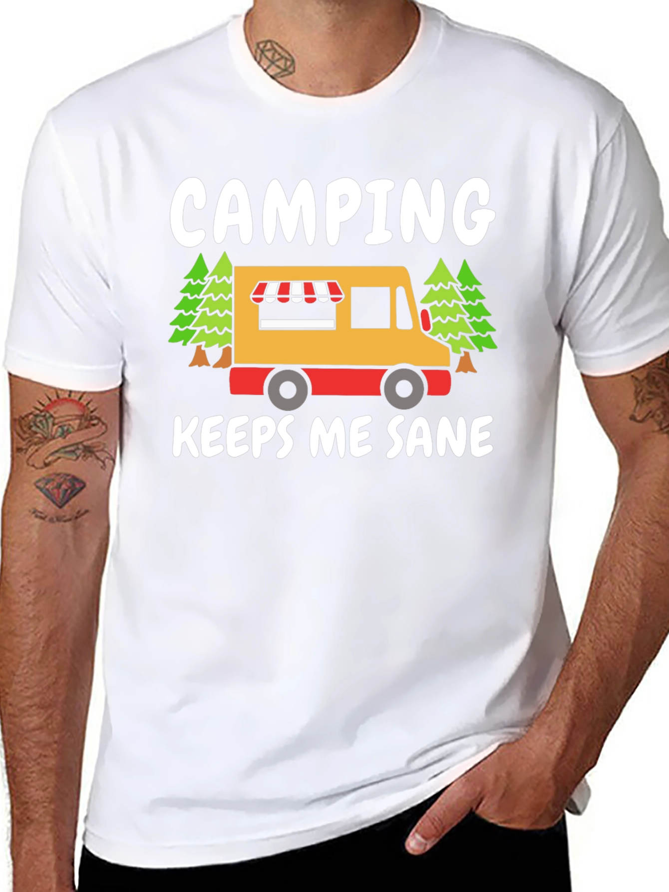 Camping Keeps Me Sane Graphic Tee