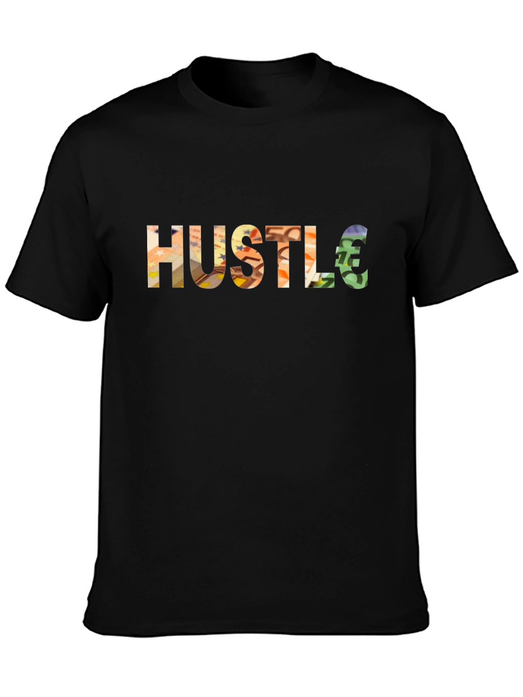 Hustle Euro Sign Graphic T-Shirt