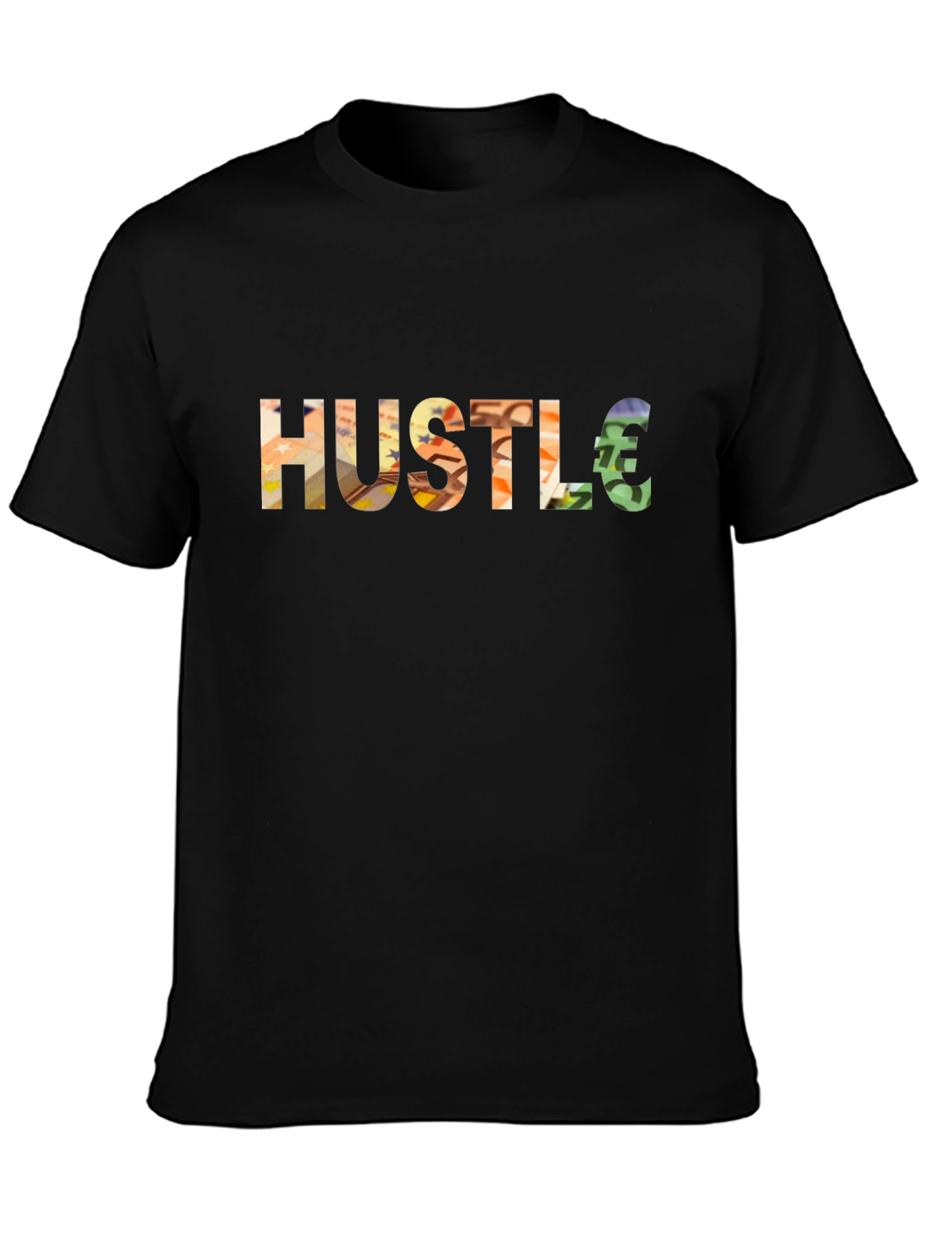 Hustle Euro Sign Graphic T-Shirt