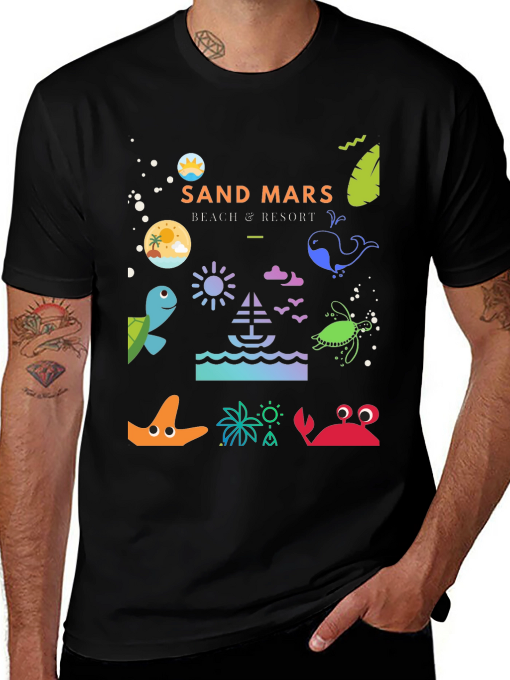 Sand Mars Beach Resort Graphic Tee