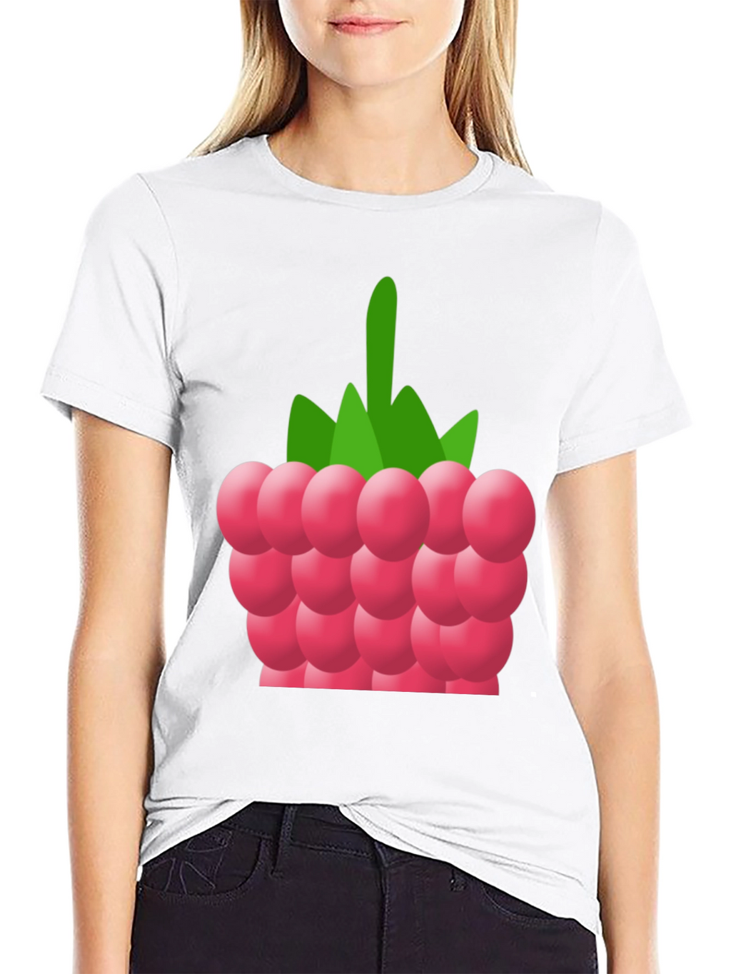 Raspberry Graphic Tee - Soft Cotton Blend