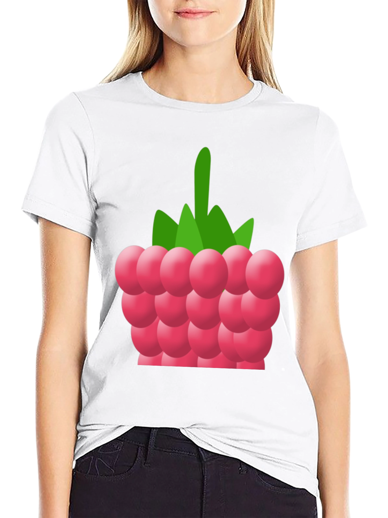 Raspberry Graphic Tee - Soft Cotton Blend