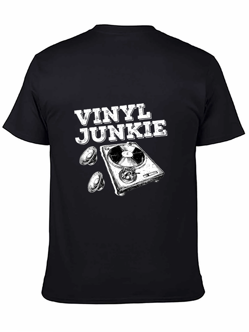 Vinyl Junkie Graphic T-Shirt - Music Lover Tee