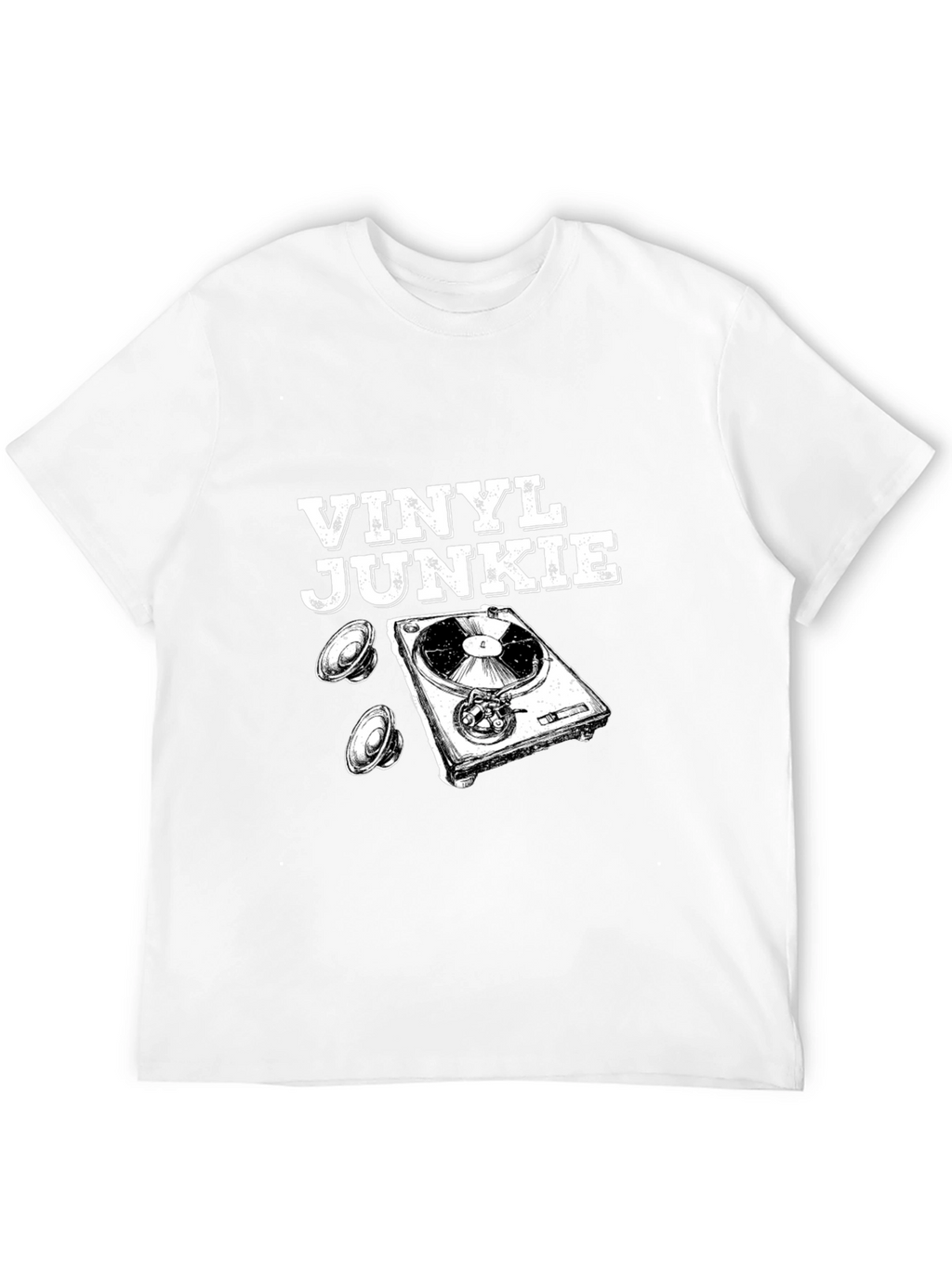 Vinyl Junkie Graphic T-Shirt - Music Lover Tee