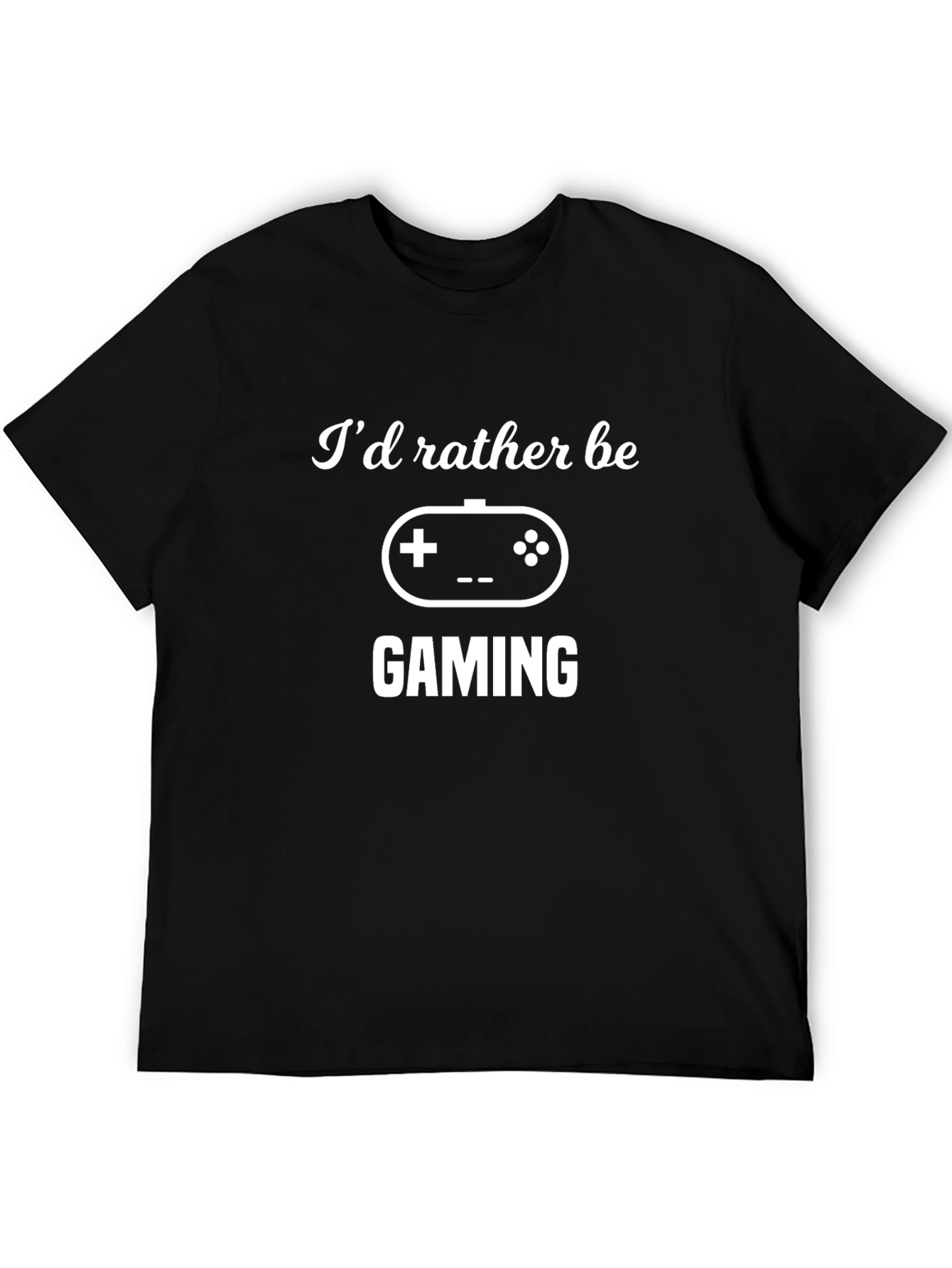 Id Rather Be Gaming Black T-Shirt