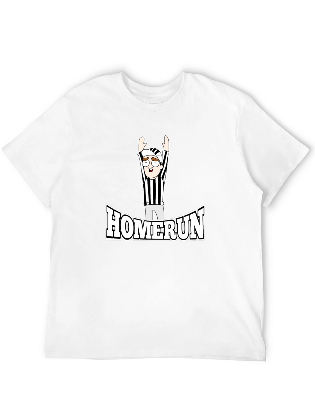 Homerun Referee Cartoon T-Shirt - Black