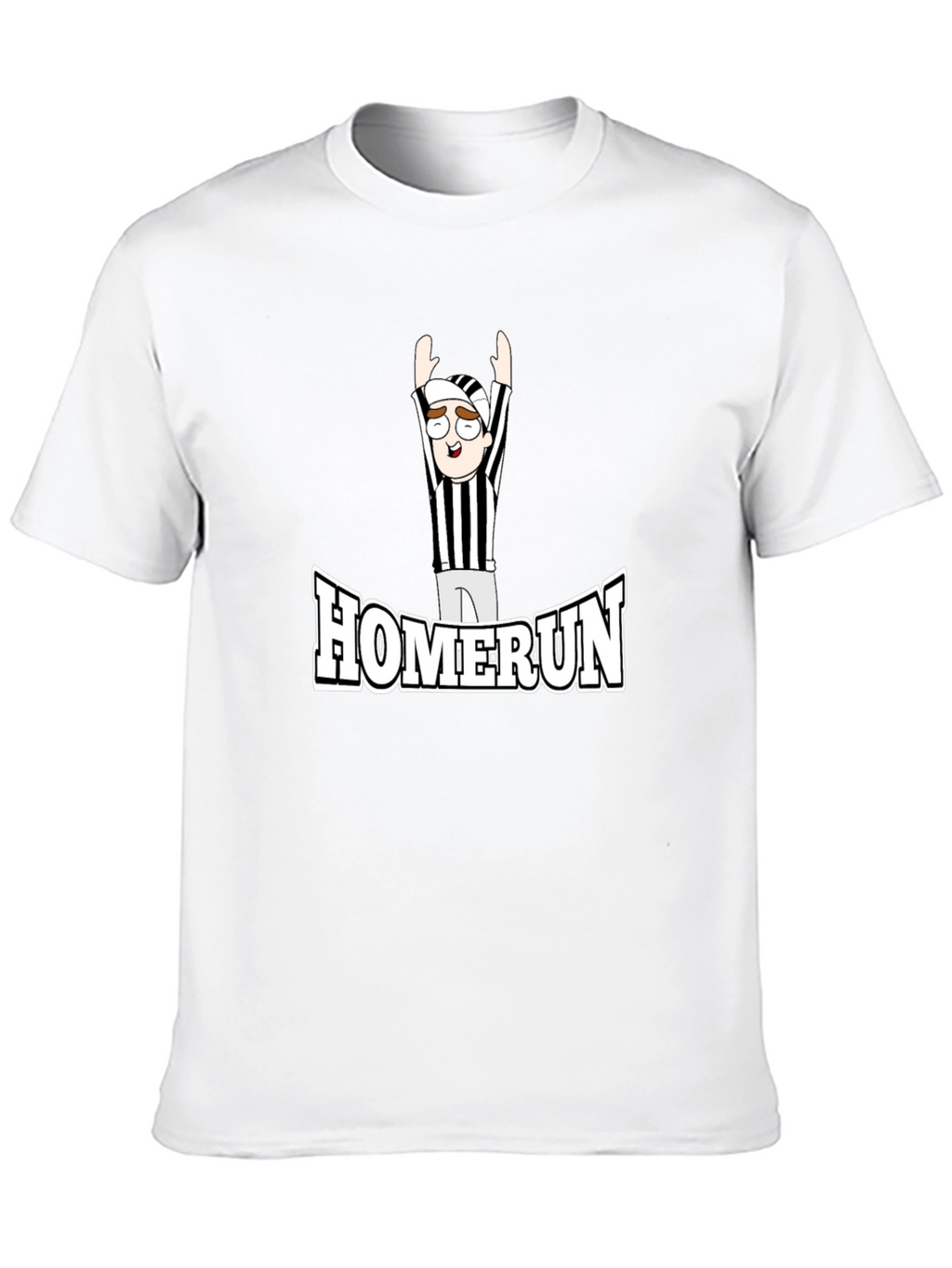 Homerun Referee Cartoon T-Shirt - Black