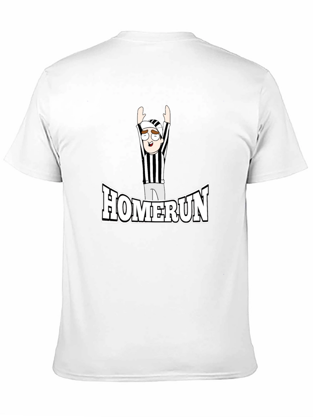 Homerun Referee Cartoon T-Shirt - Black