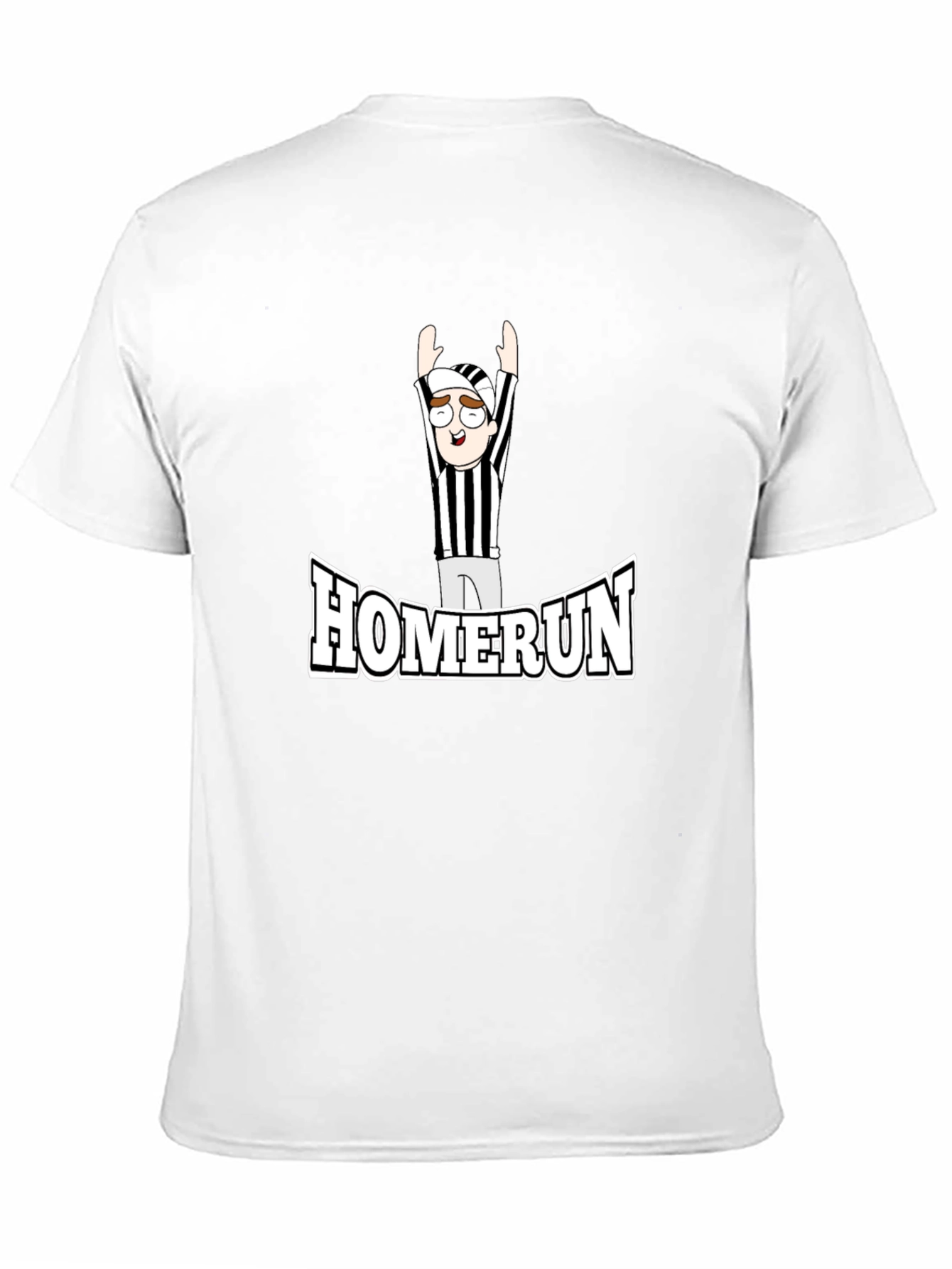 Homerun Referee Cartoon T-Shirt - Black