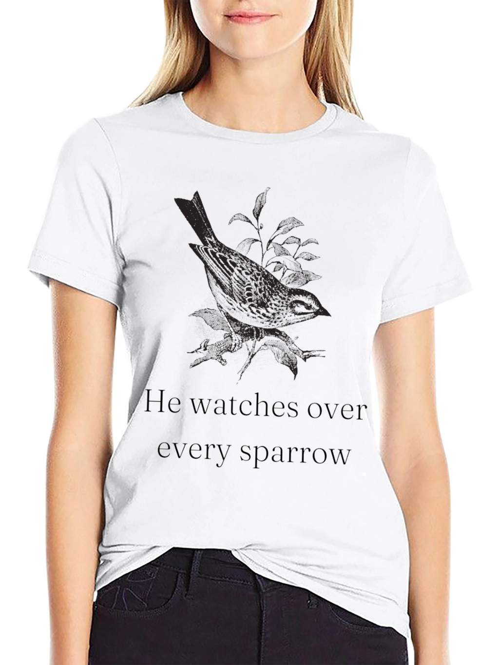 Sparrow Graphic Tee - He Watches Over