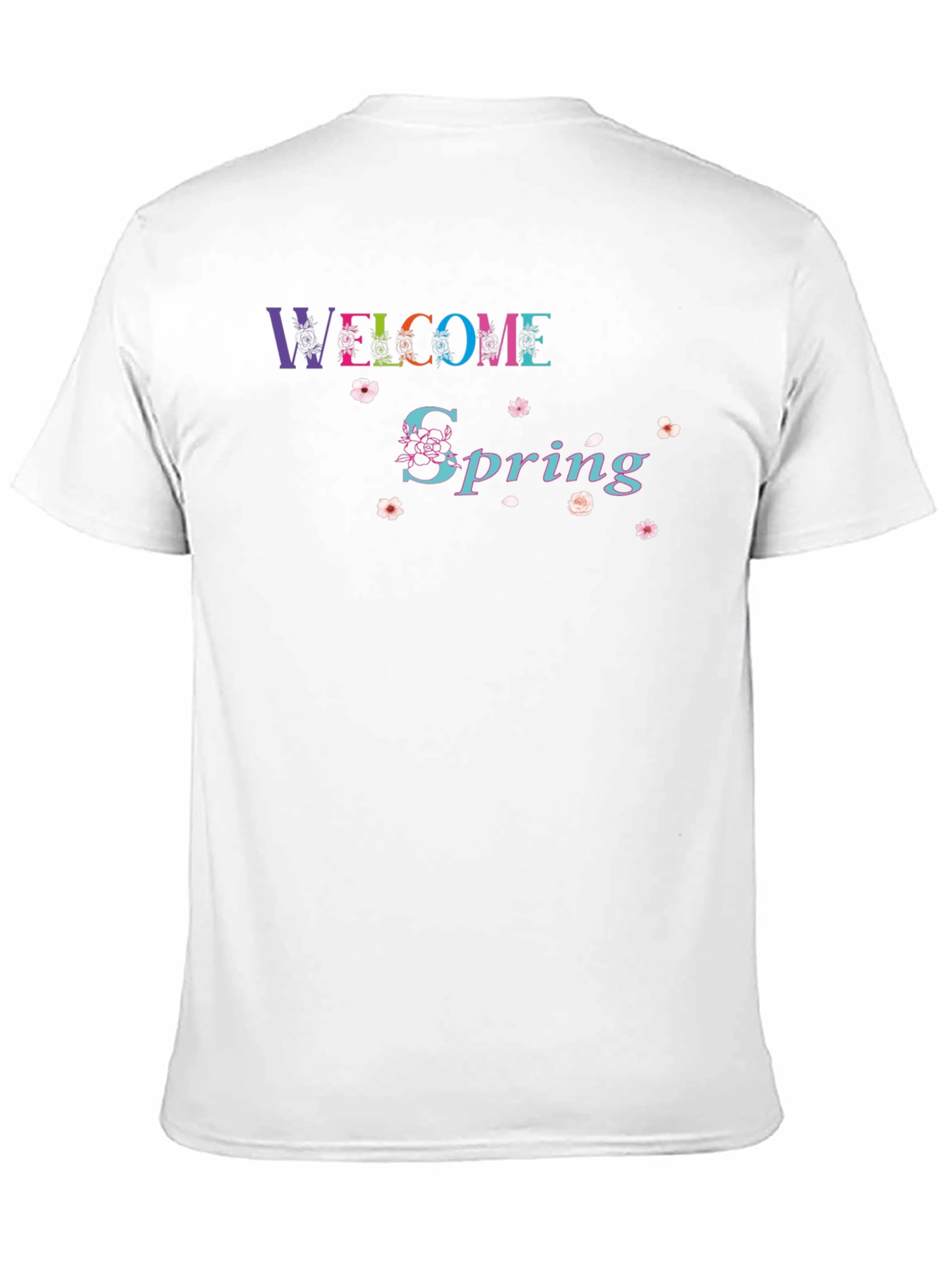 Welcome Spring Black Graphic Tee