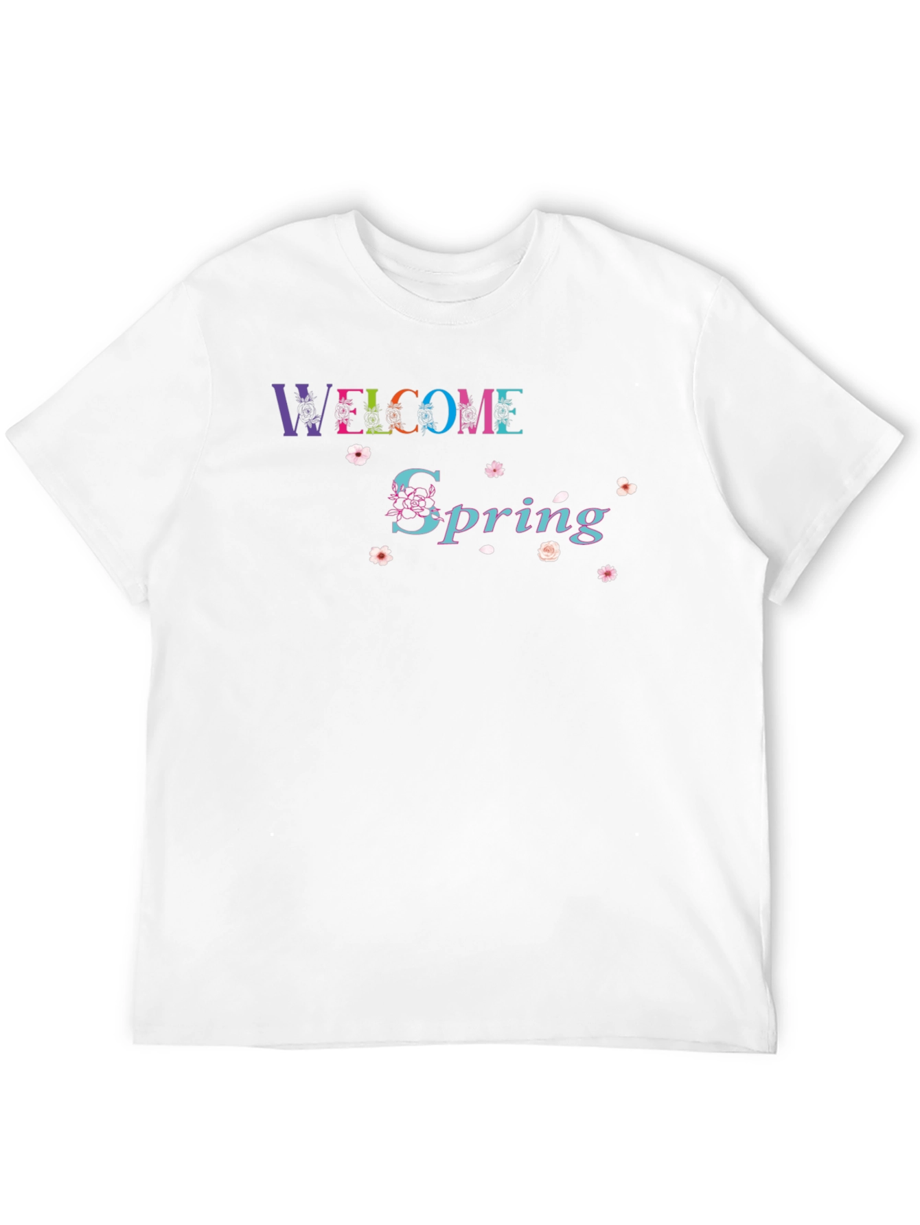 Welcome Spring Black Graphic Tee