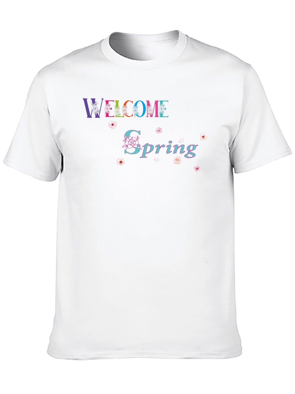 Welcome Spring Black Graphic Tee