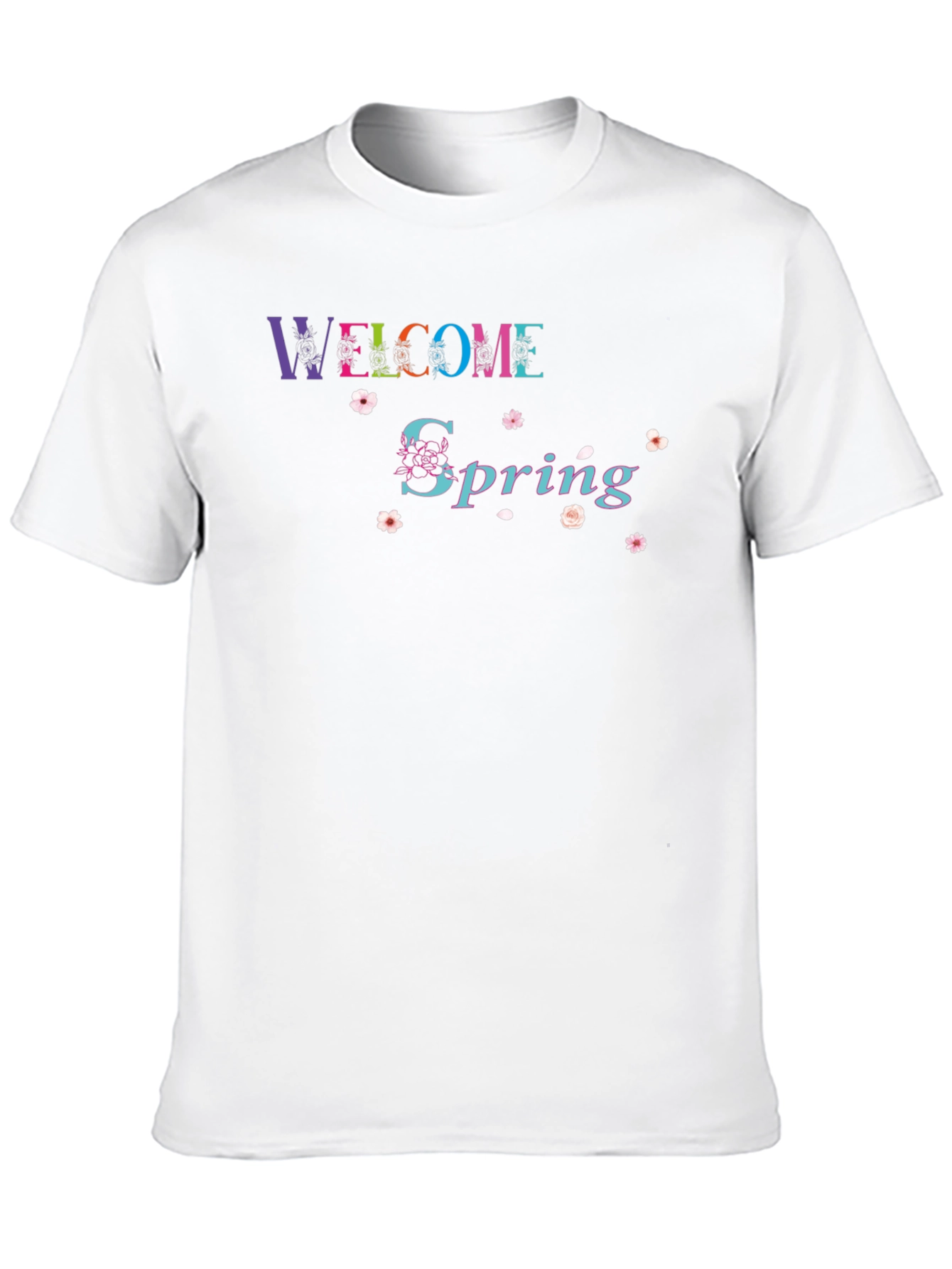 Welcome Spring Black Graphic Tee
