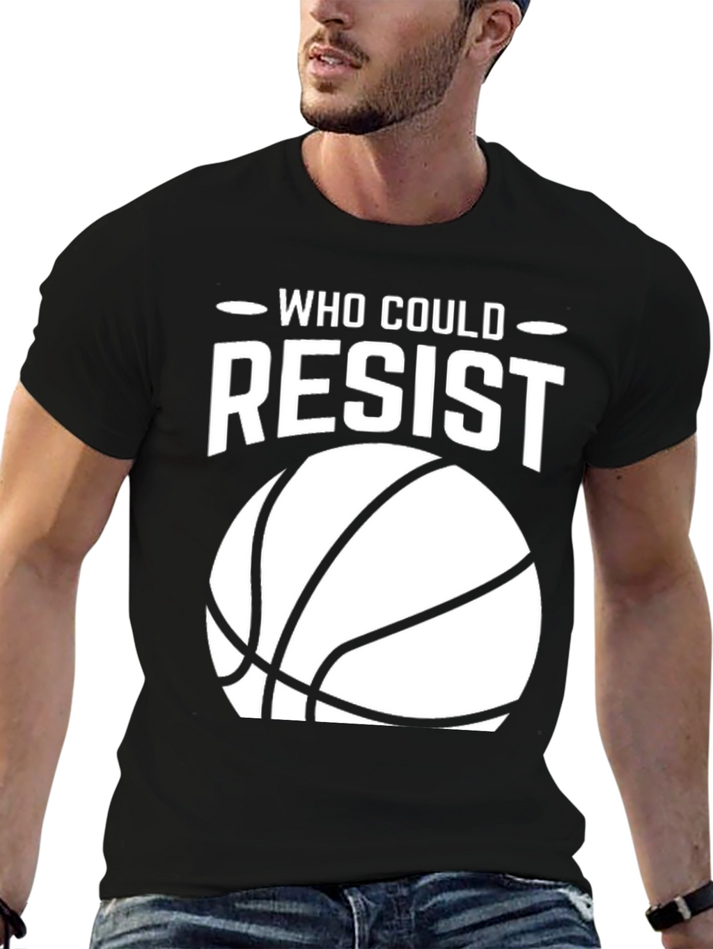 Who Could Resist Basketball T-Shirt - Black
