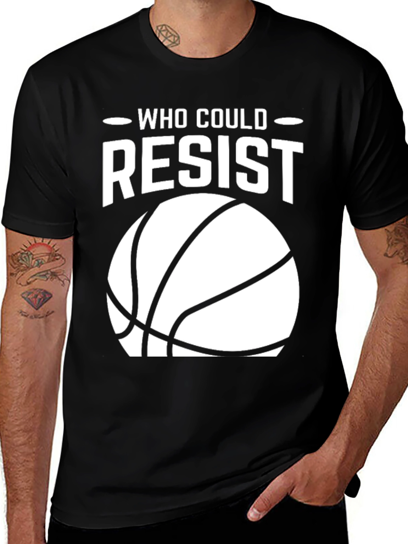 Who Could Resist Basketball T-Shirt - Black