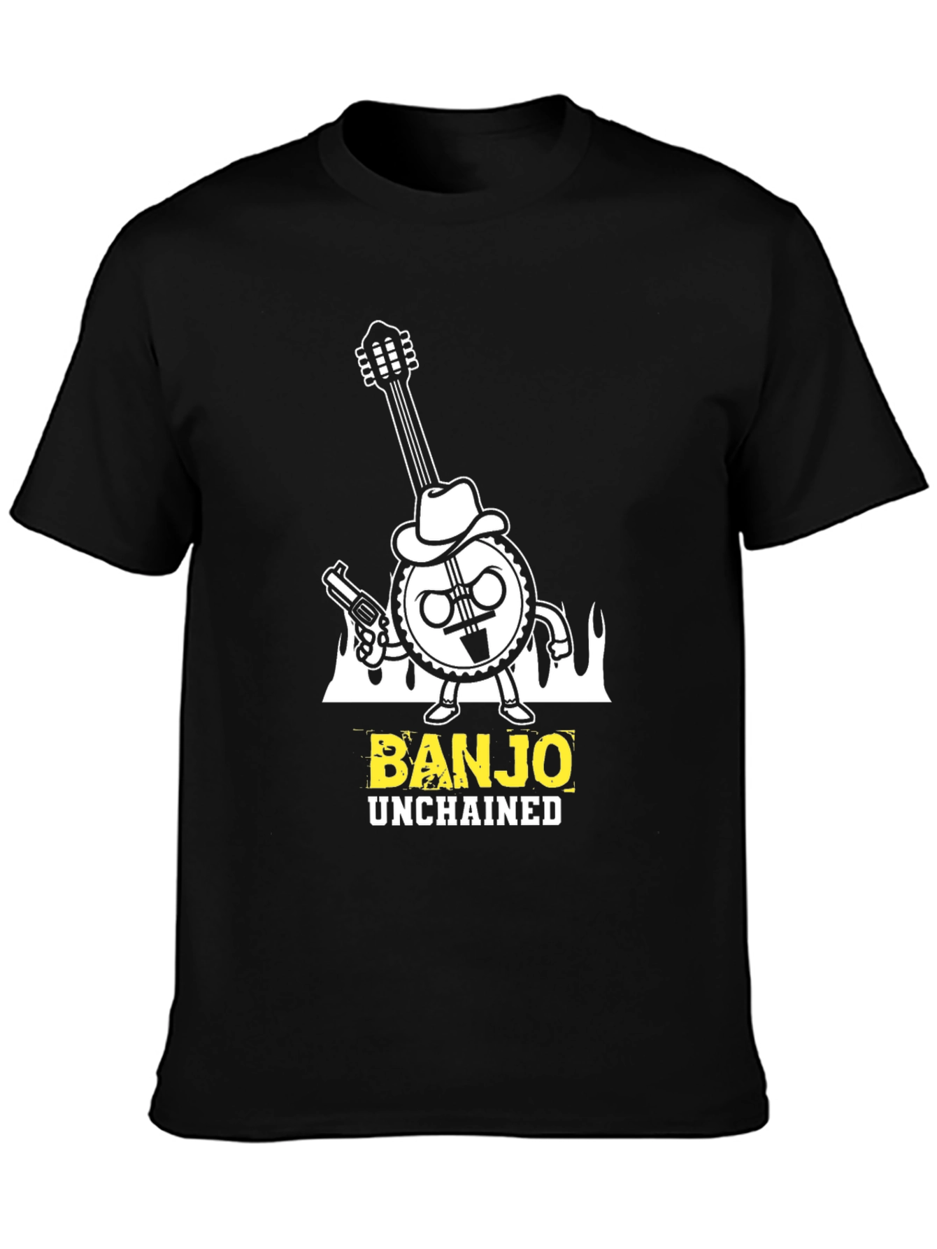 Banjo Unchained T-Shirt - Cool Graphic Tee