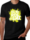 Real Men Ride BMX Graphic Tee - Black