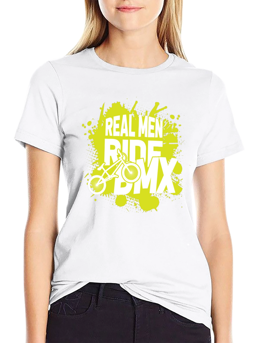 Real Men Ride BMX Graphic Tee - Black