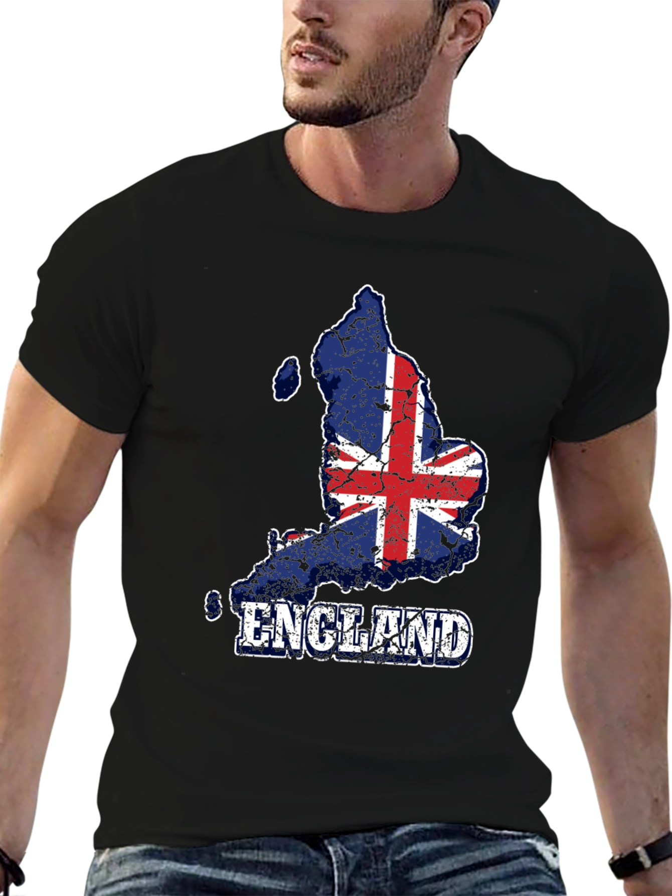England Flag Map T-Shirt