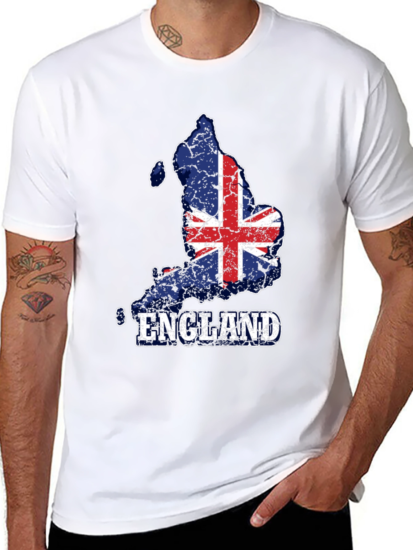 England Flag Map T-Shirt