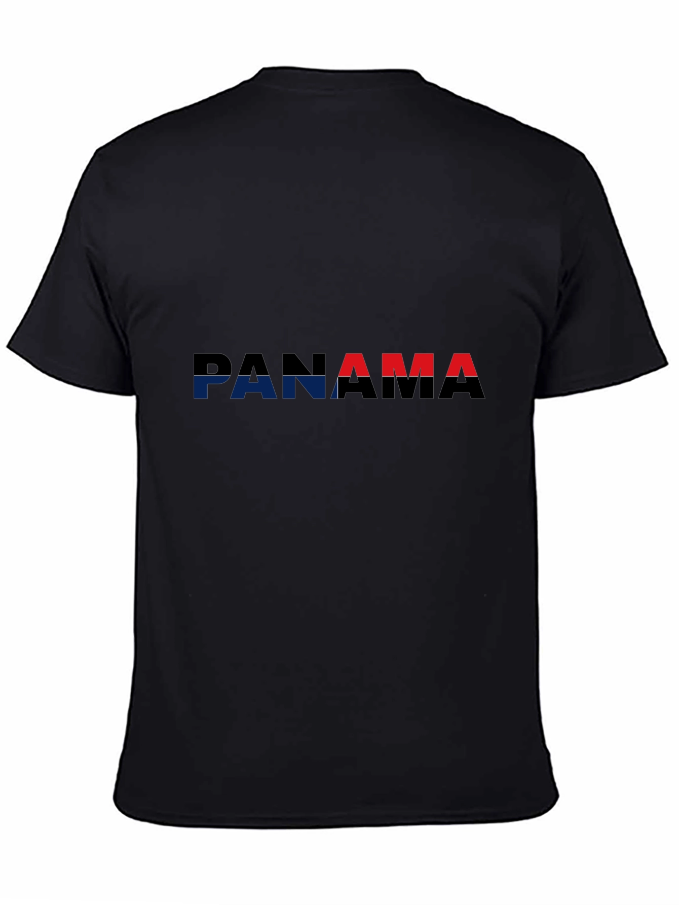 Panama Flag T-Shirt - Black Crew Neck