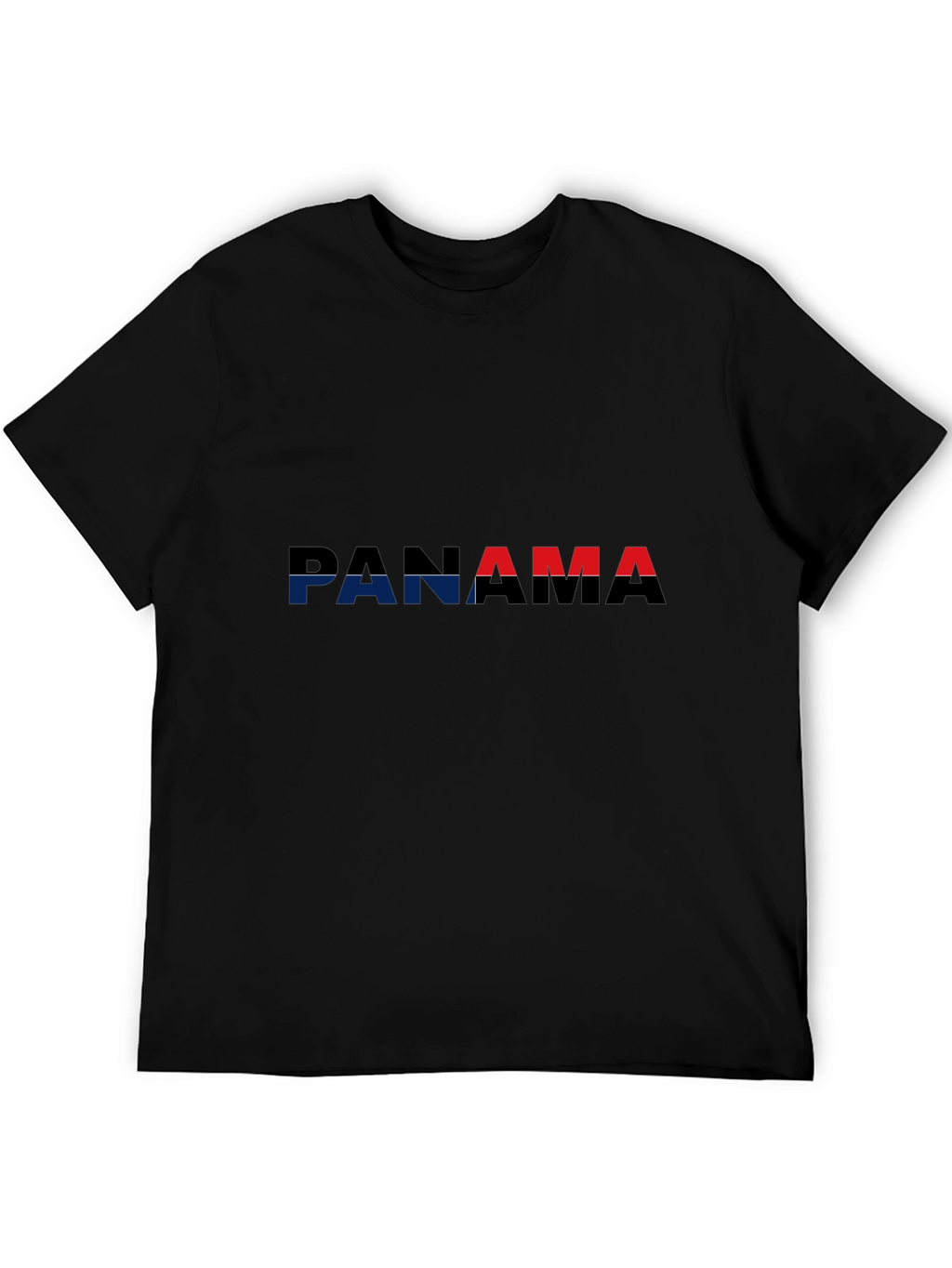 Panama Flag T-Shirt - Black Crew Neck