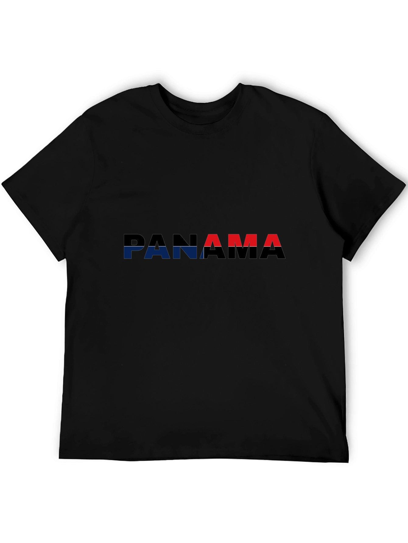 Panama Flag T-Shirt - Black Crew Neck