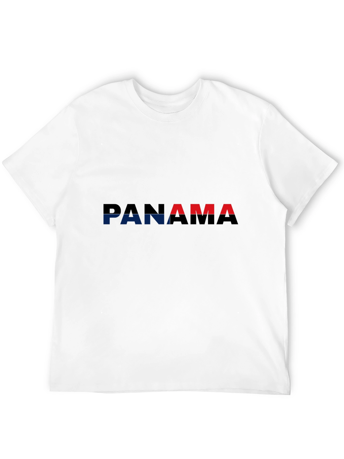 Panama Flag T-Shirt - Black Crew Neck