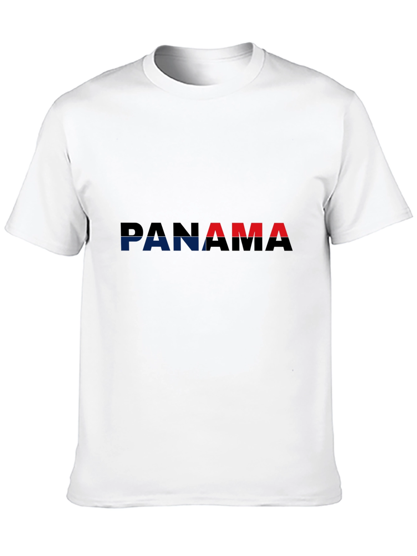 Panama Flag T-Shirt - Black Crew Neck