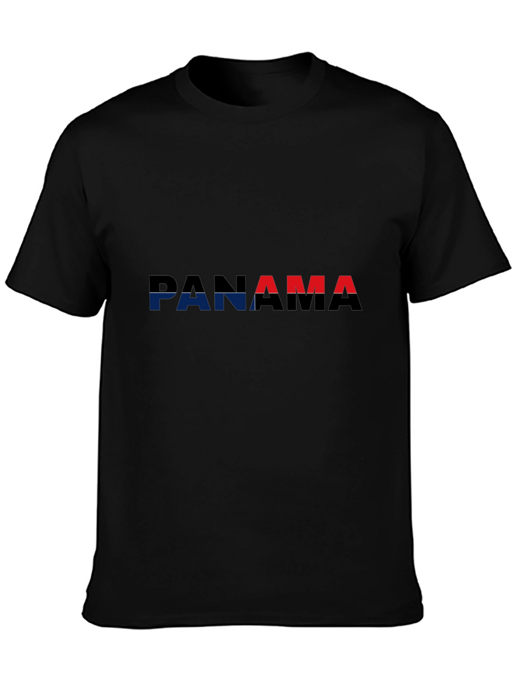 Panama Flag T-Shirt - Black Crew Neck