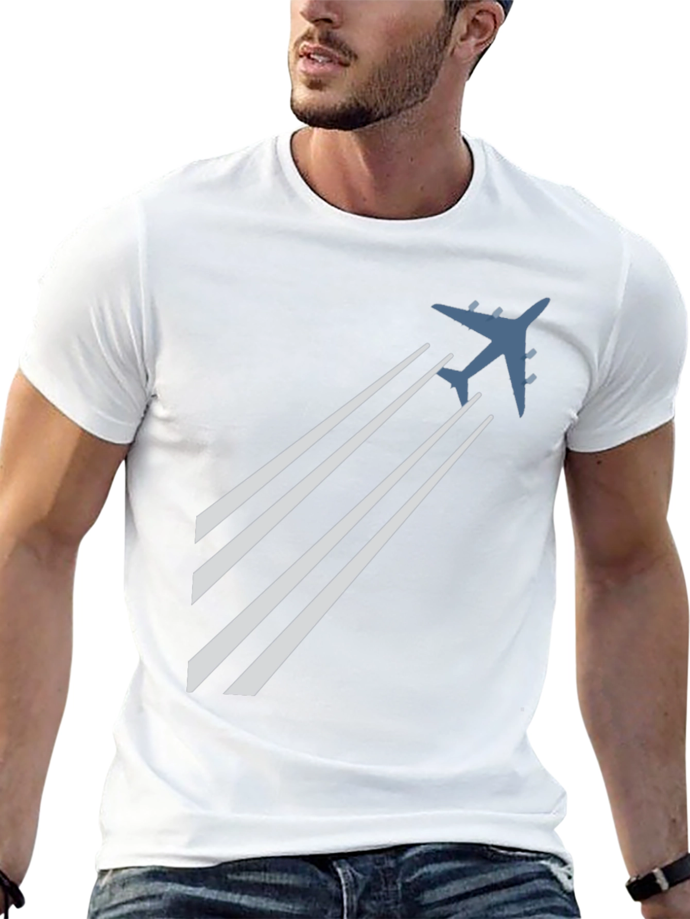 Airplane Flight Path Graphic Tee