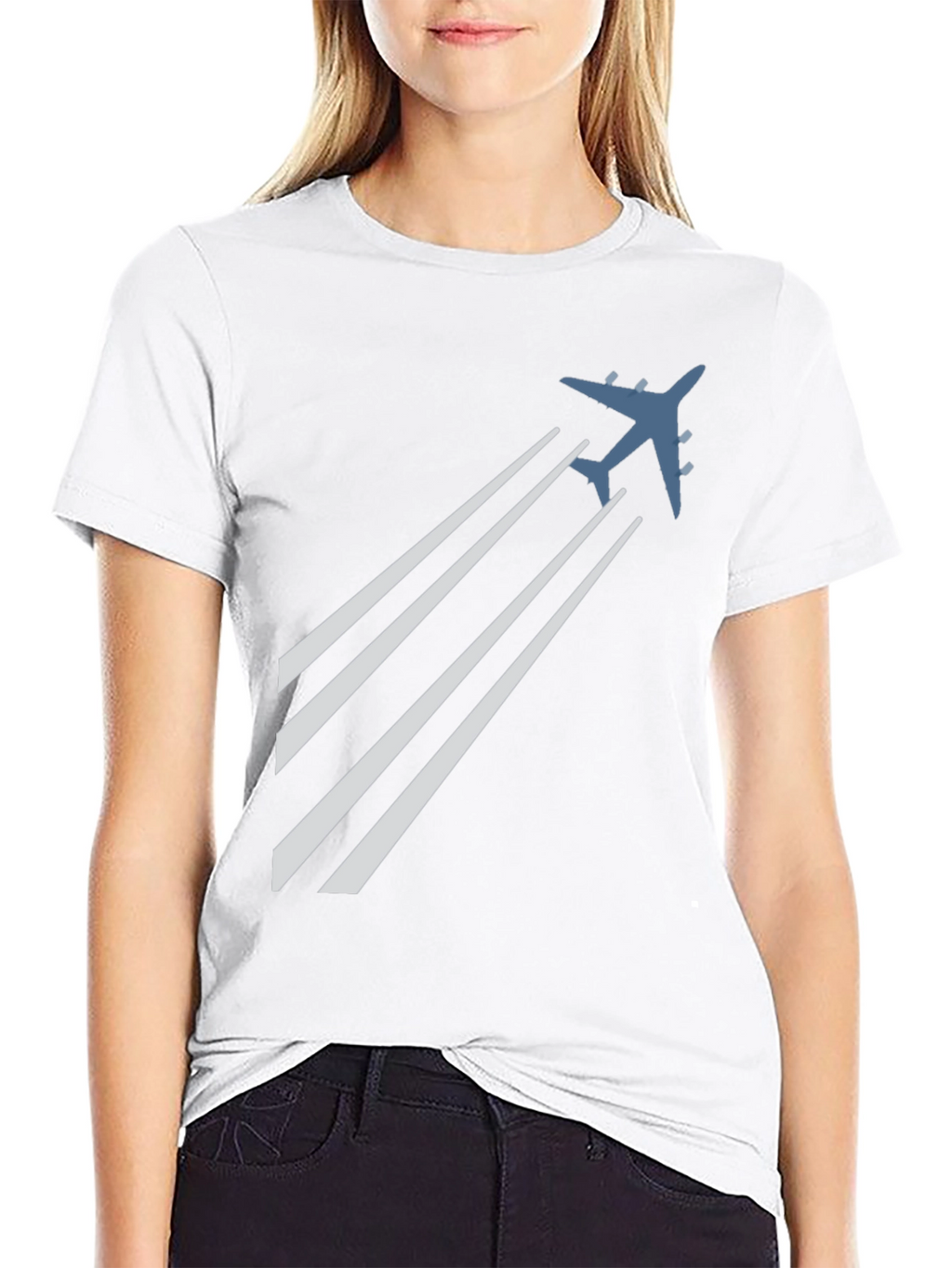 Airplane Flight Path Graphic Tee