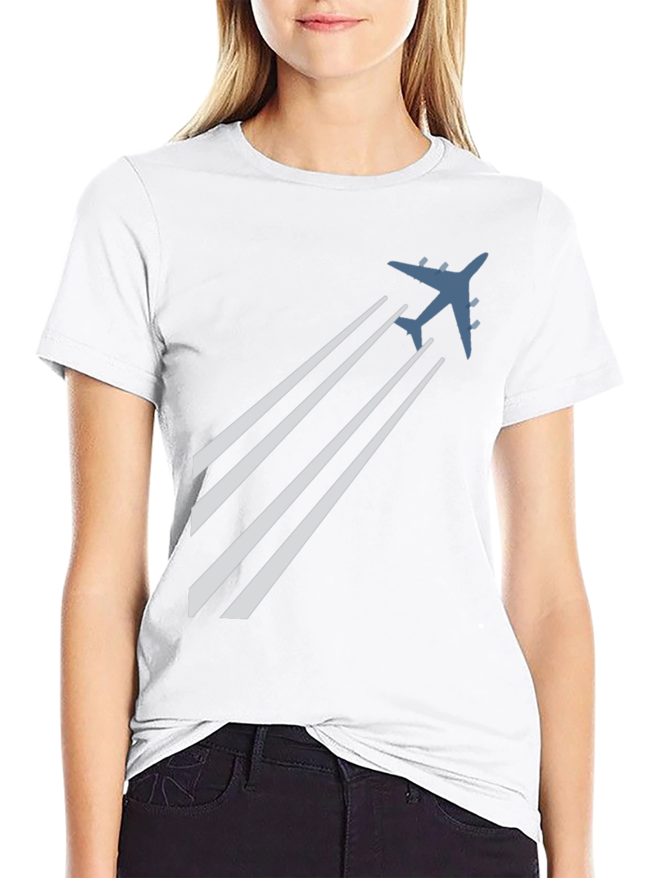Airplane Flight Path Graphic Tee