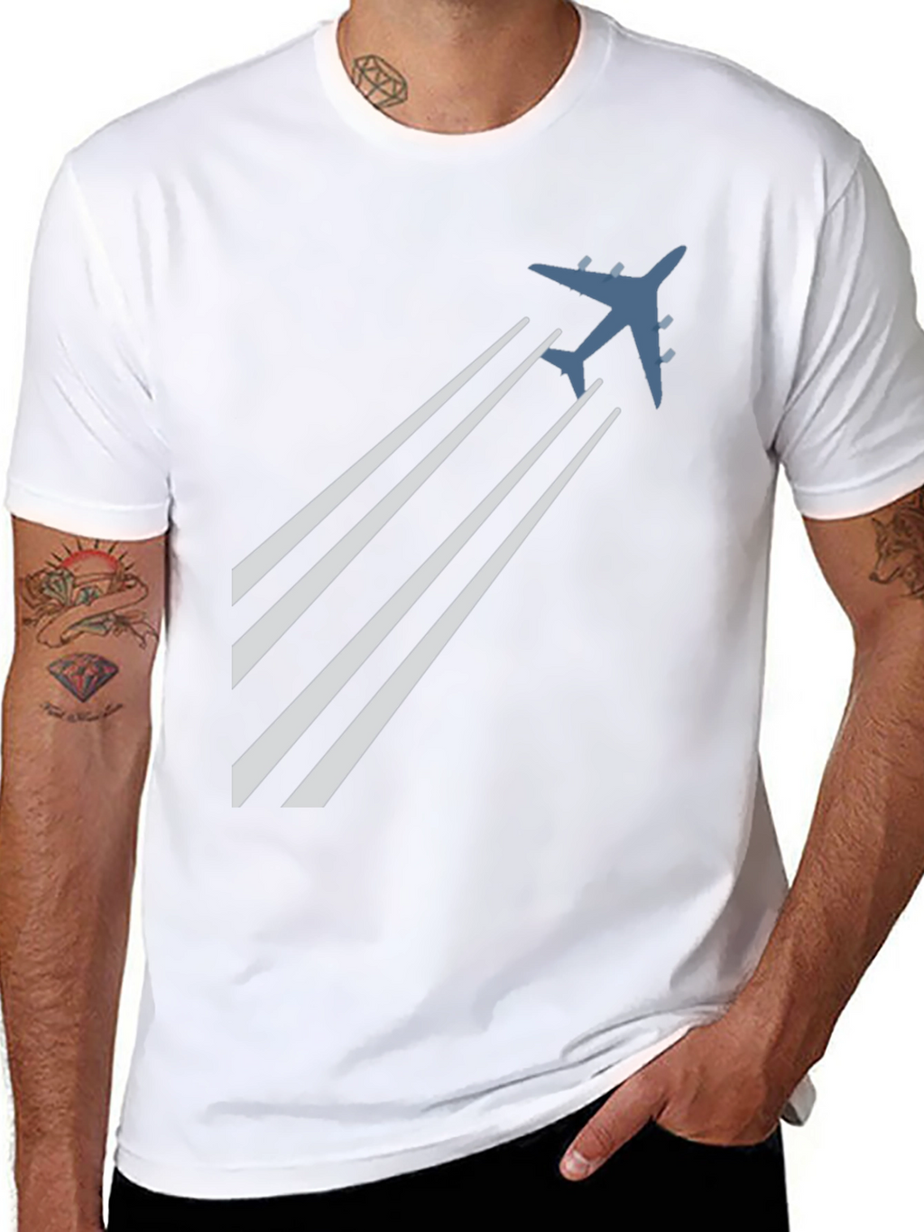 Airplane Flight Path Graphic Tee