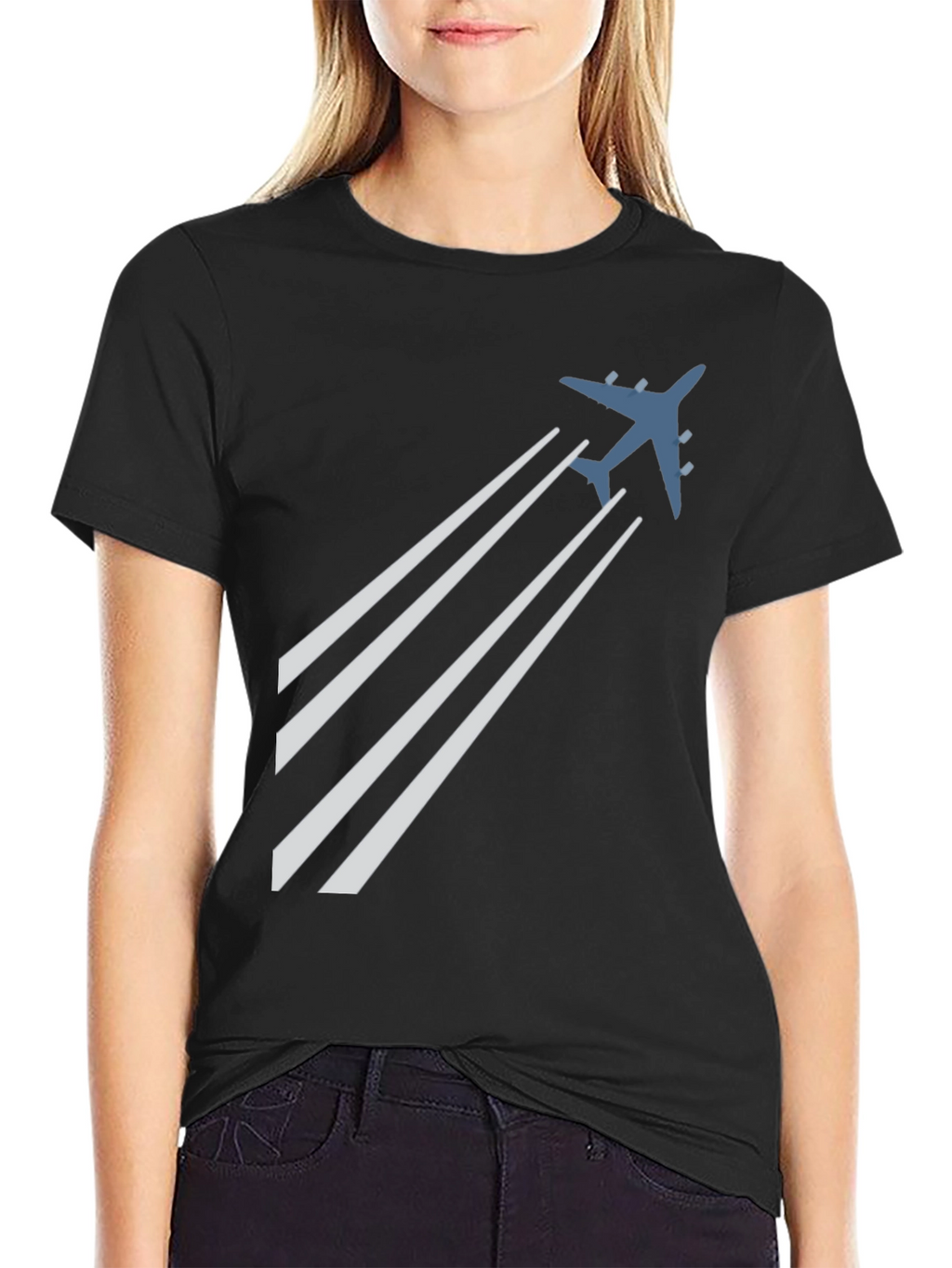 Airplane Flight Path Graphic Tee