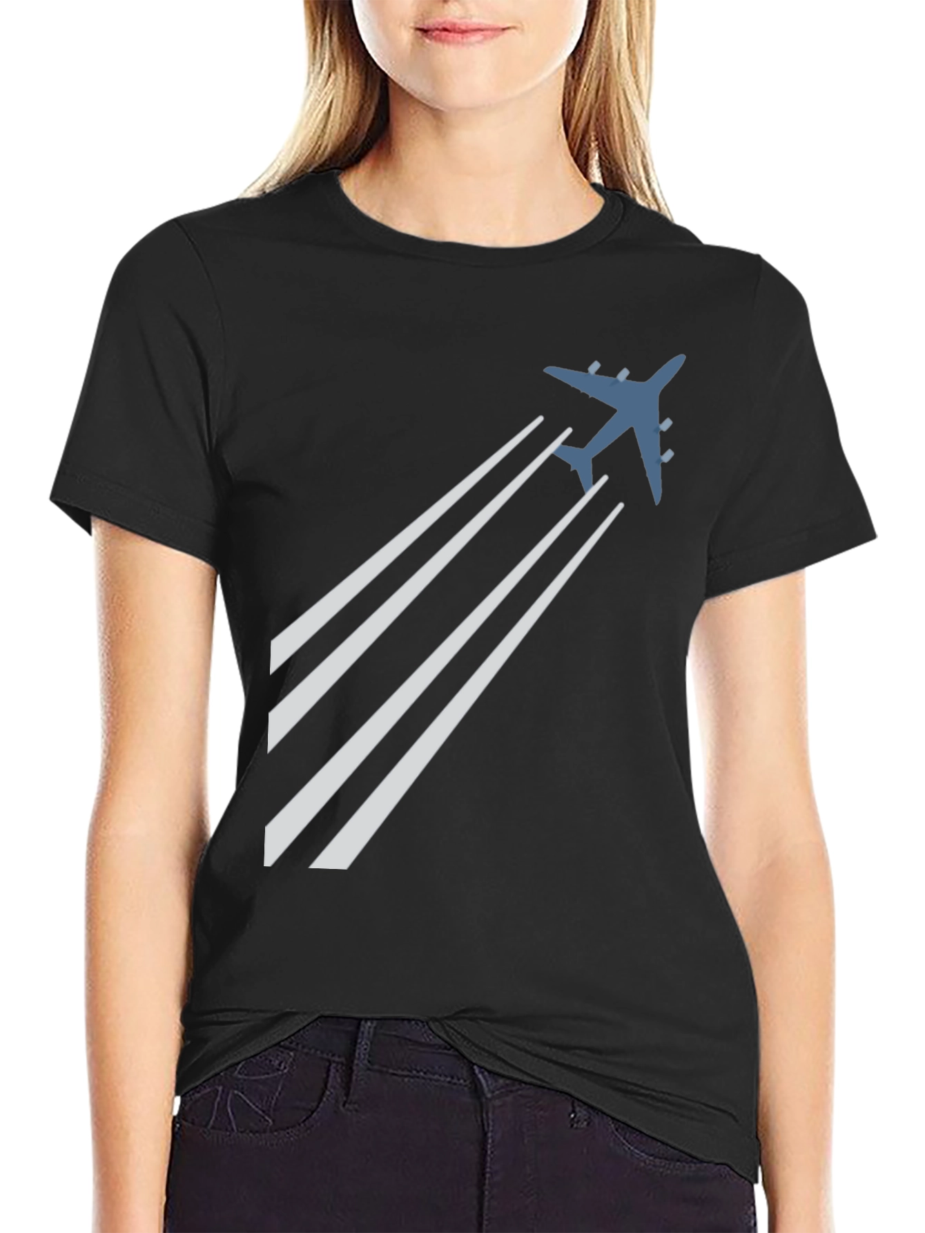 Airplane Flight Path Graphic Tee