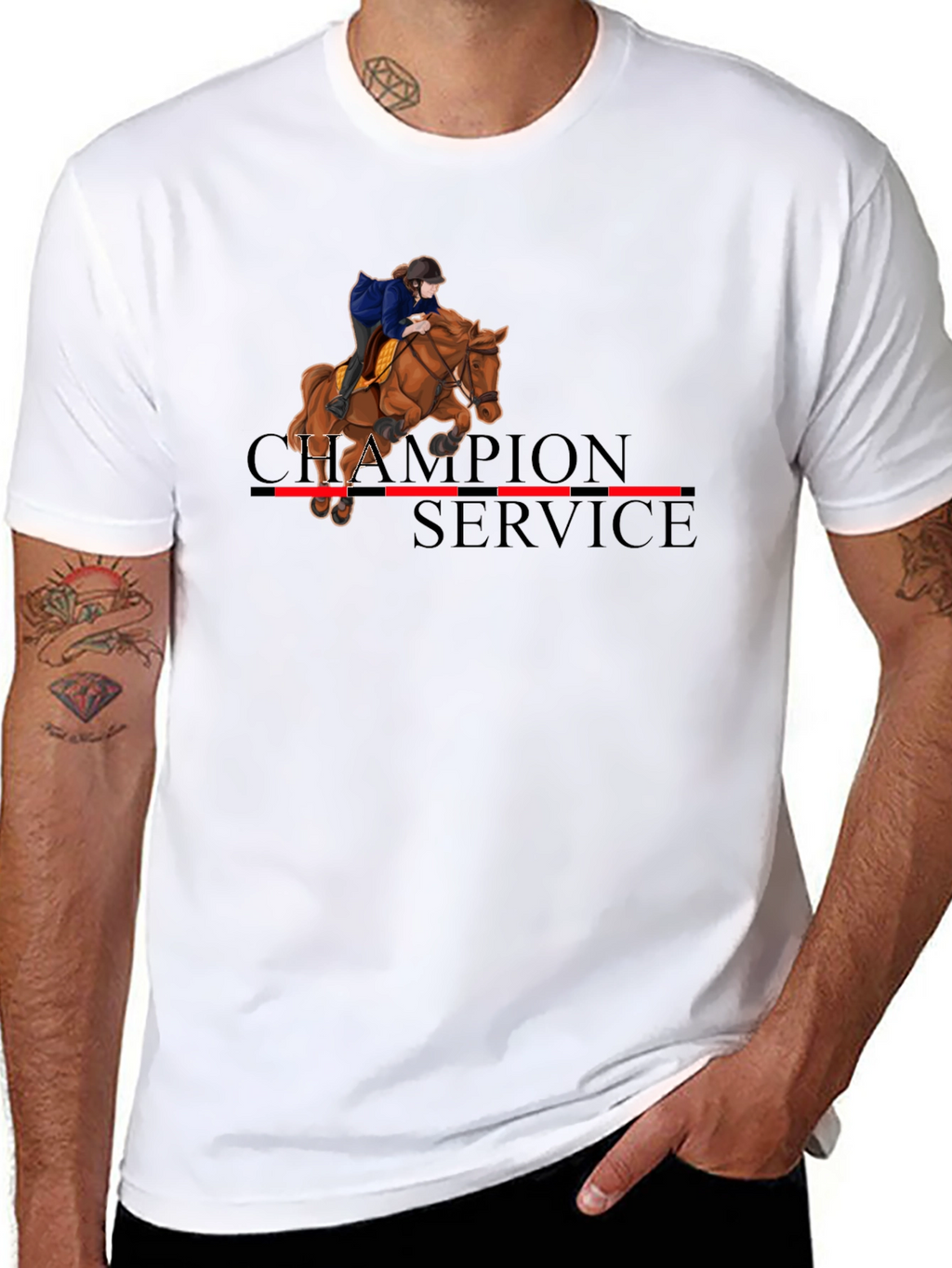 Equestrian Champion Service Black T-Shirt