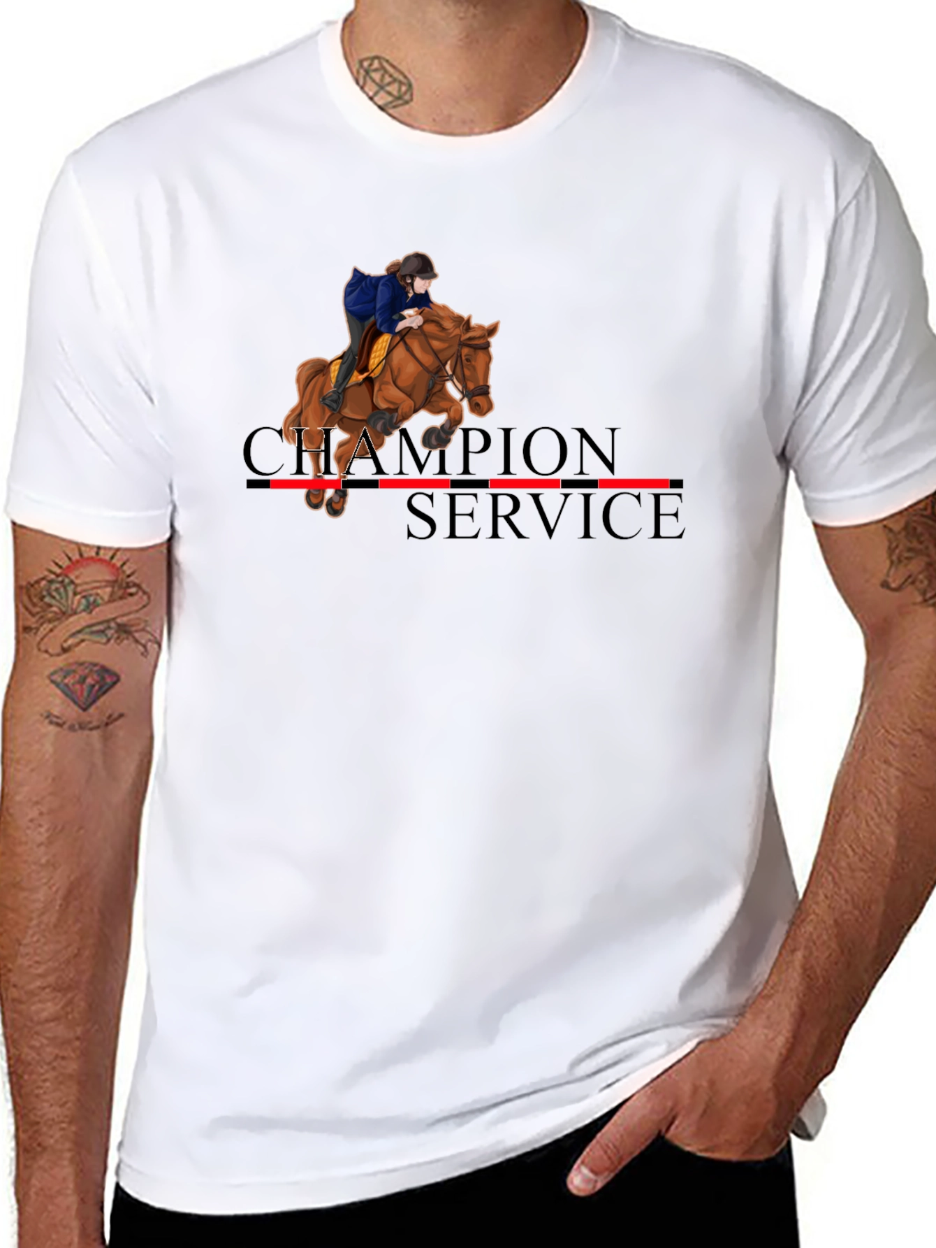 Equestrian Champion Service Black T-Shirt