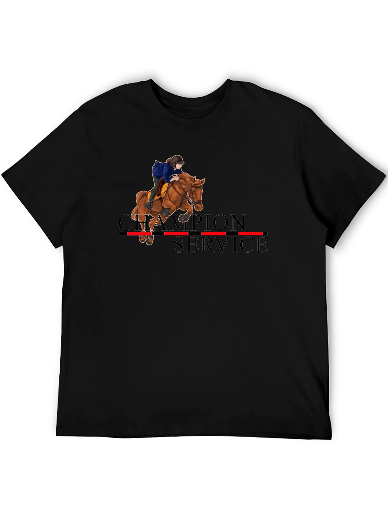 Equestrian Champion Service Black T-Shirt