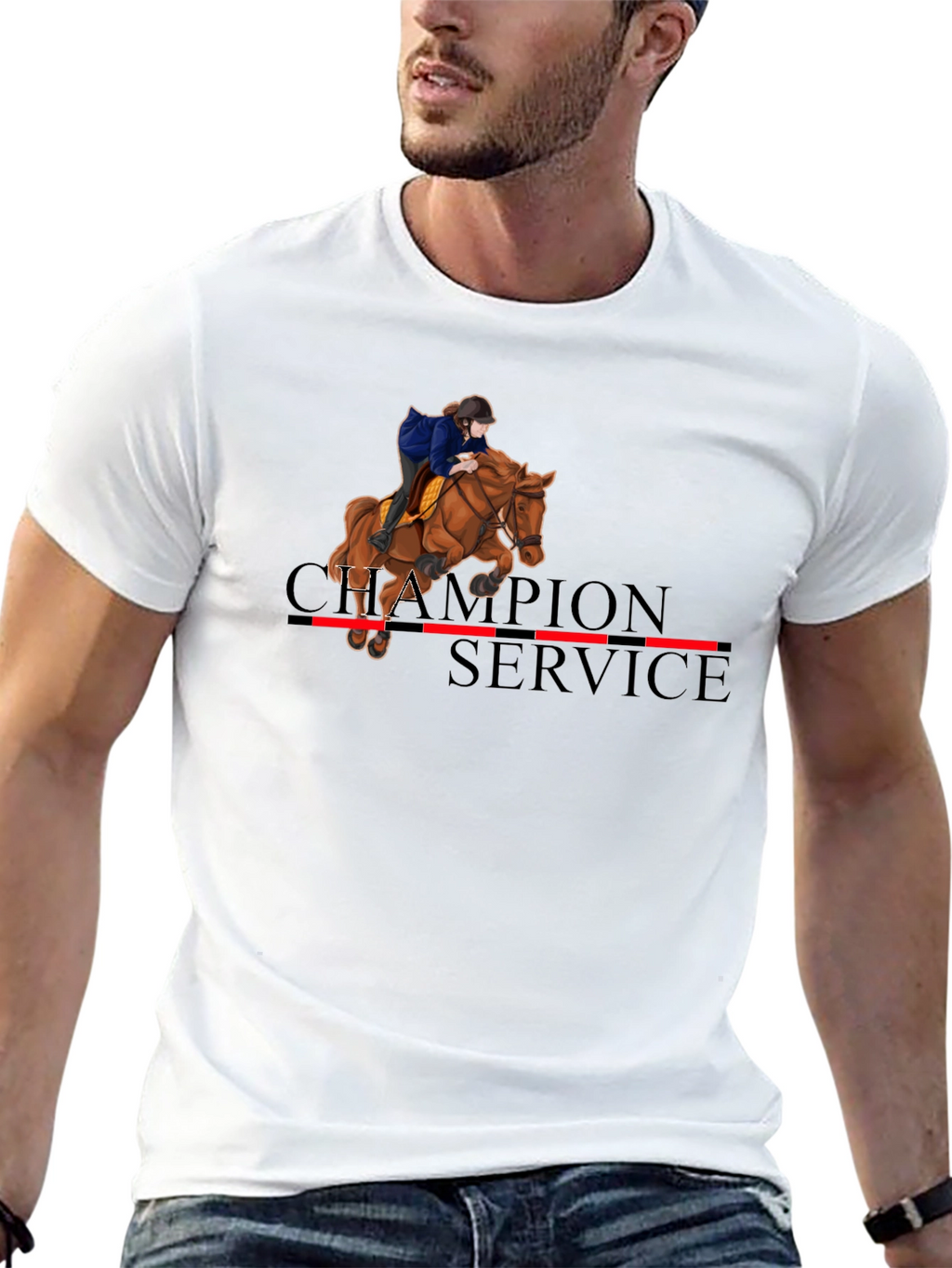 Equestrian Champion Service Black T-Shirt